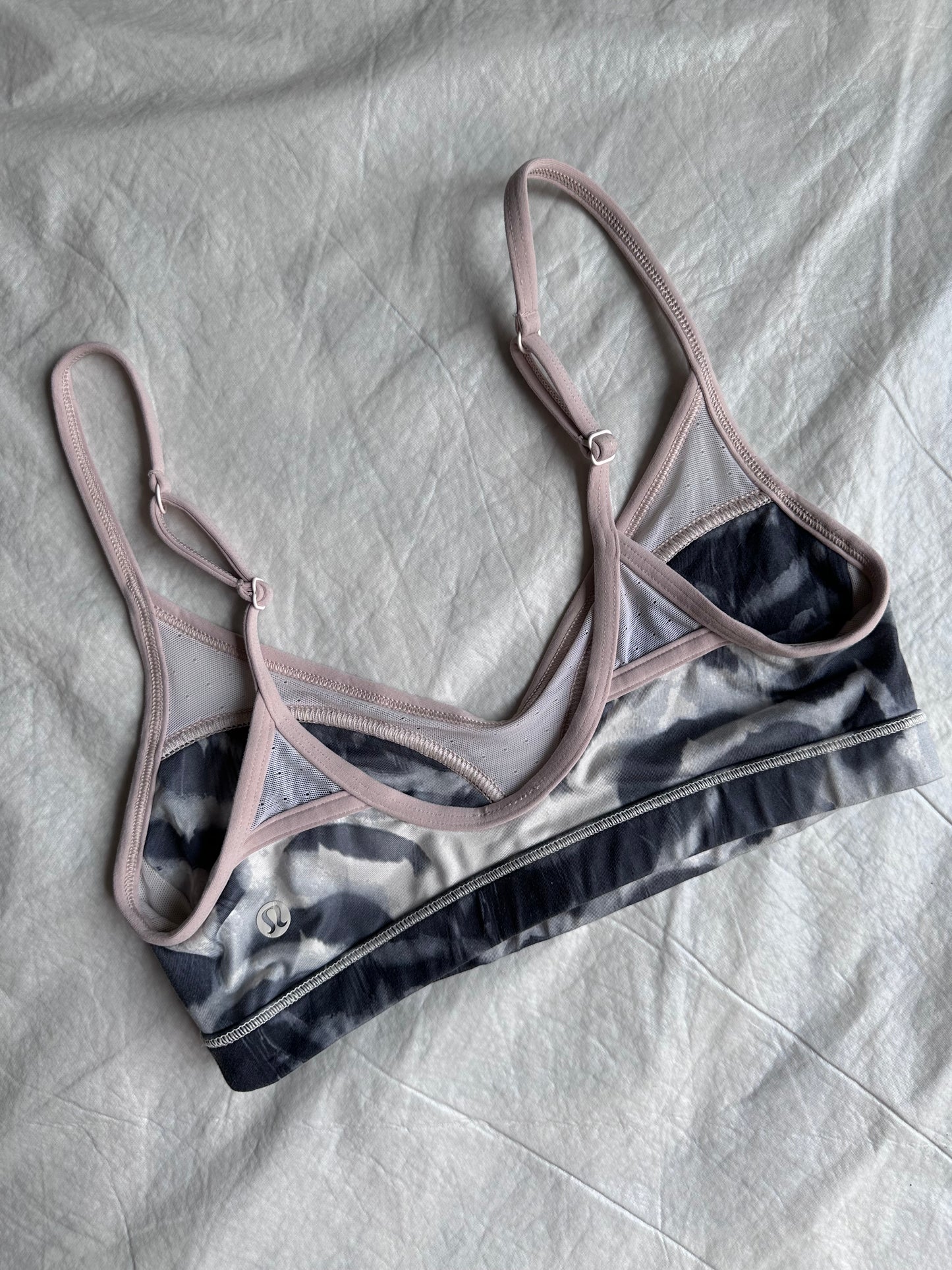 Top 4 Lululemon print gris/rosa