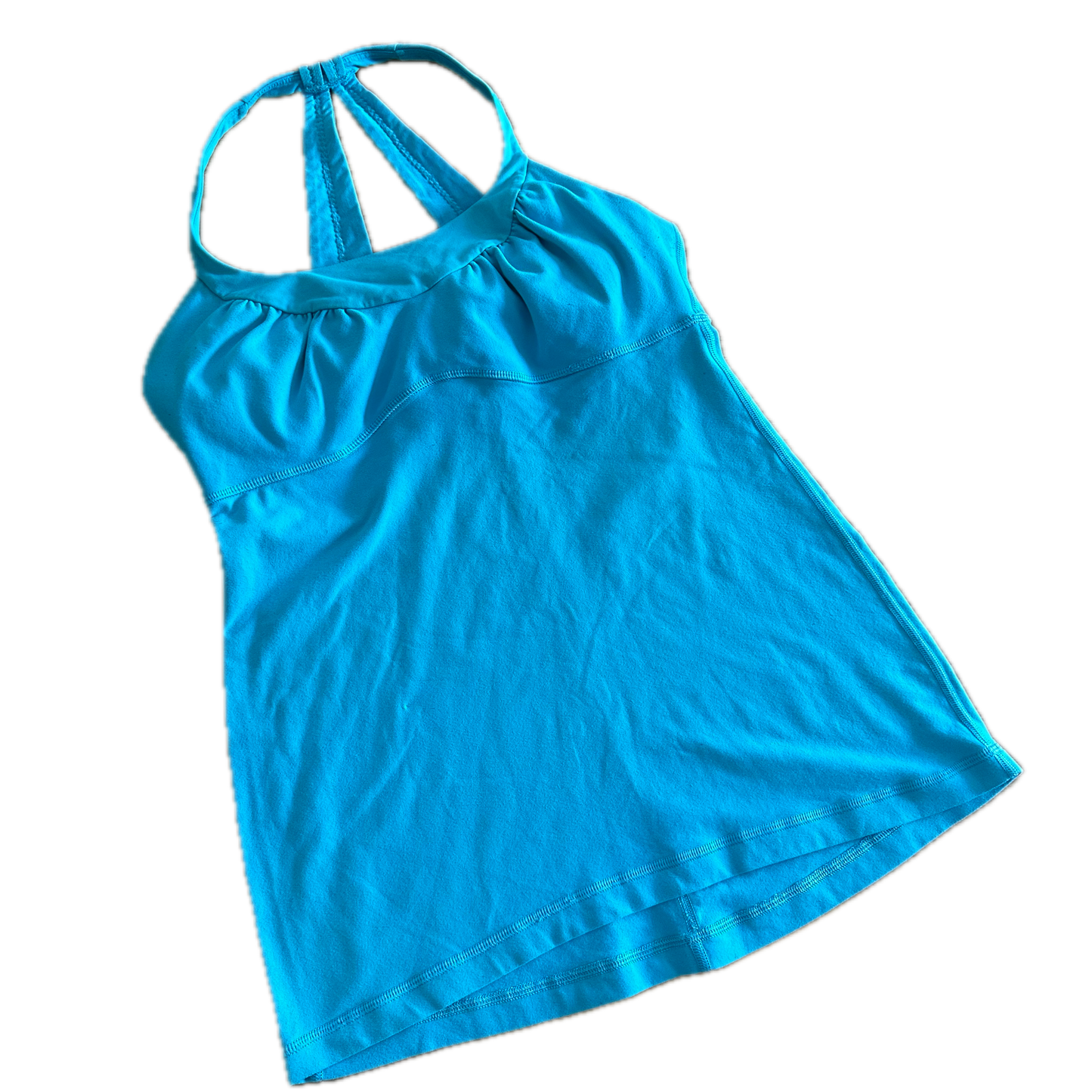 Tank top 6 halter azul fosfo