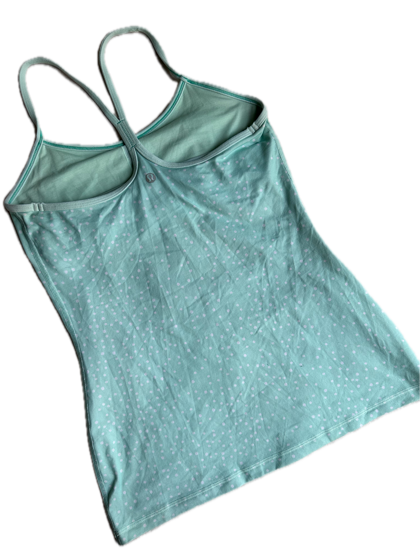 Tank 6 Lululemon verde/puntitos blancos