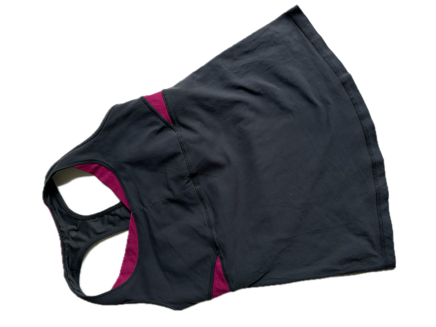 Tank top 8 gris con rosa