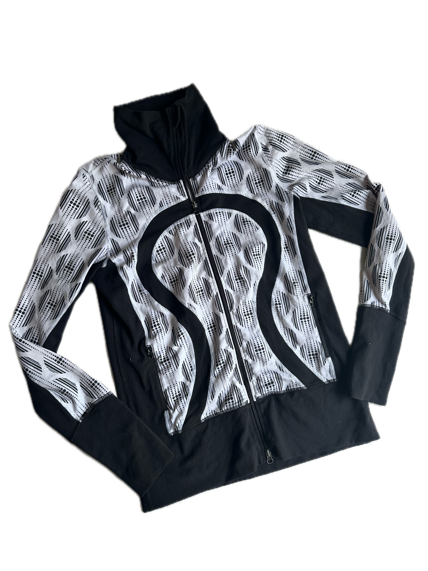 Hoodie 10 print blanco con negro