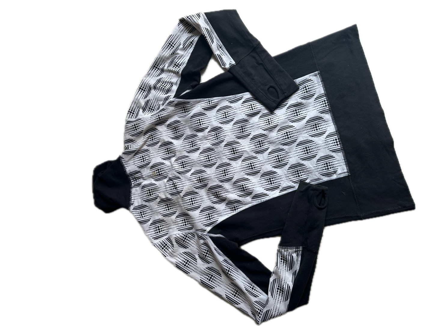 Hoodie 10 print blanco con negro