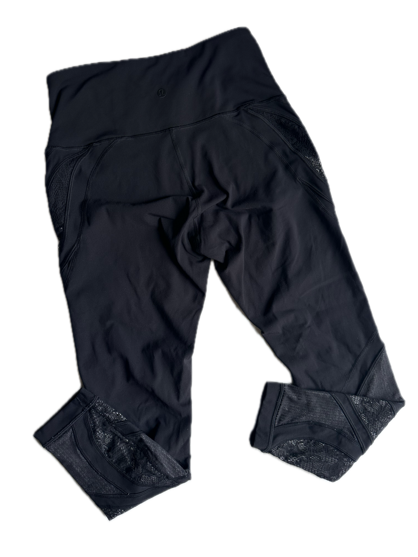 Legging 10 negro transparencias tipo encaje