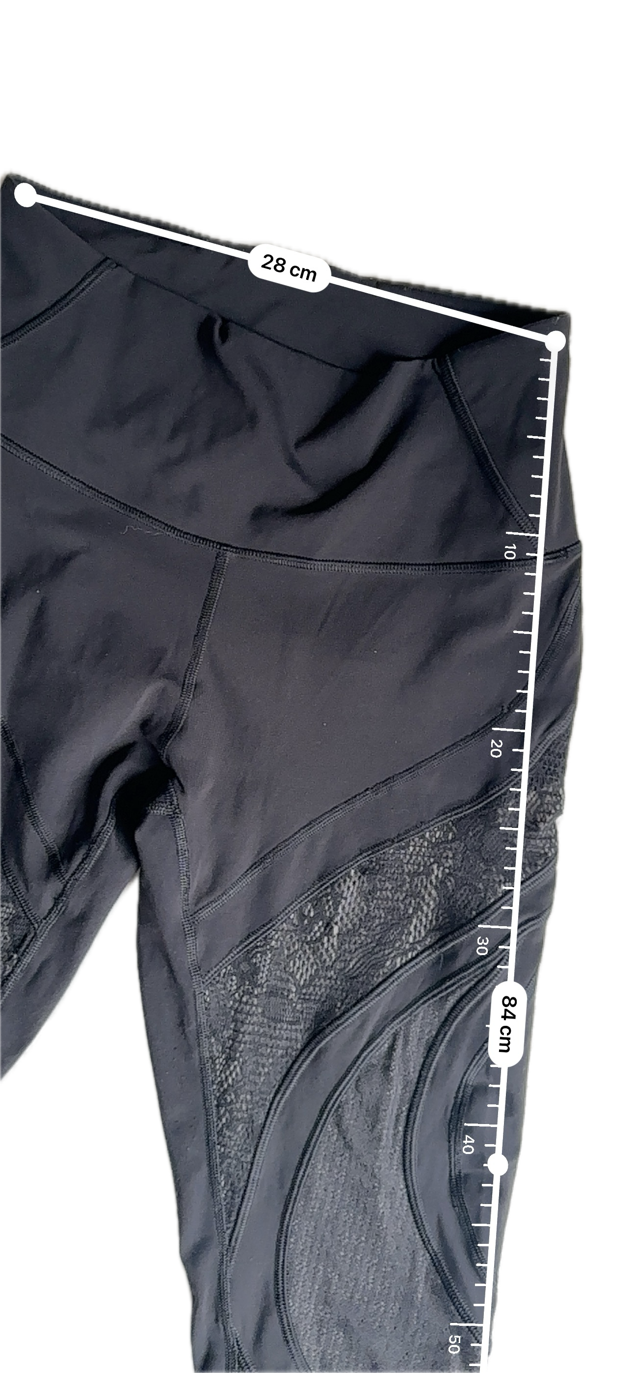 Legging 10 negro transparencias tipo encaje