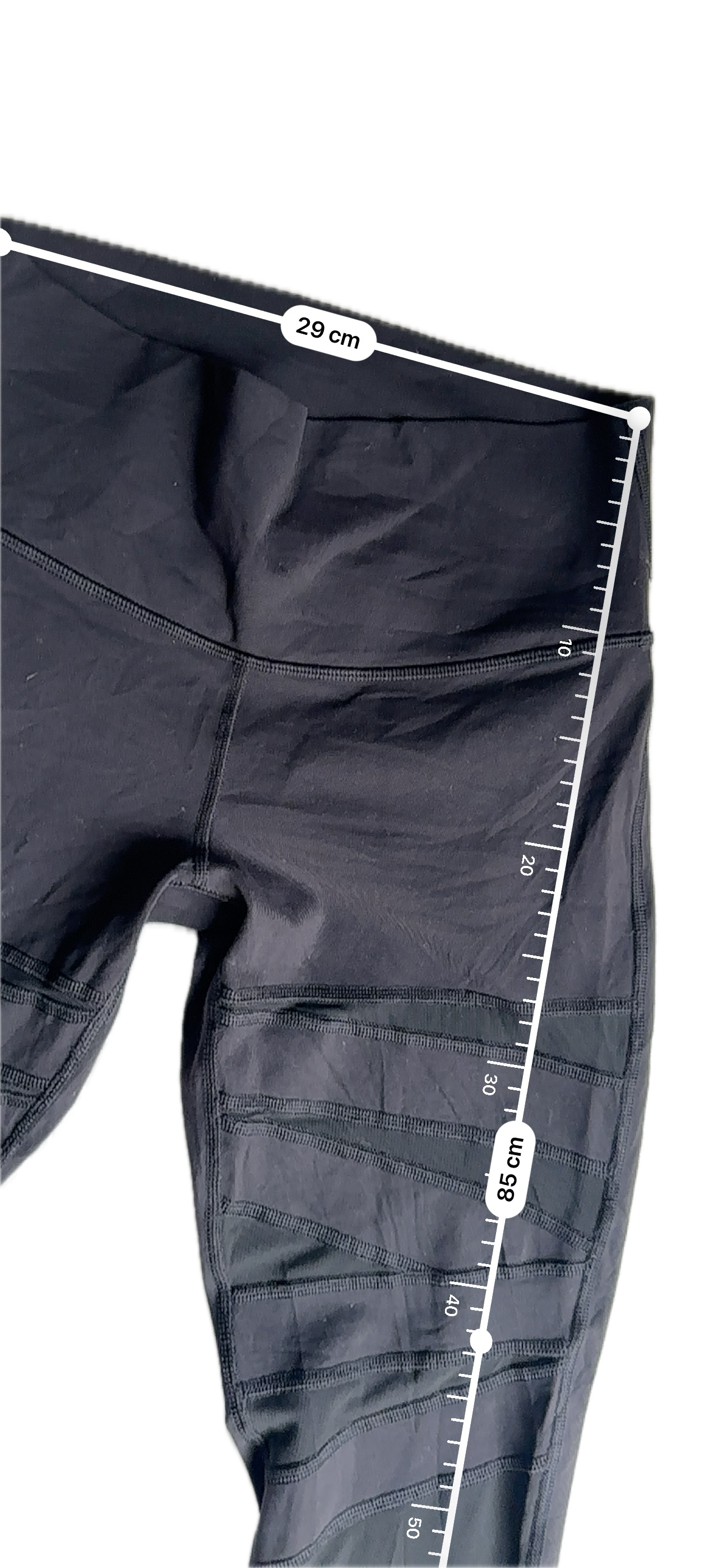 Legging 8 negro diseño parches frontal