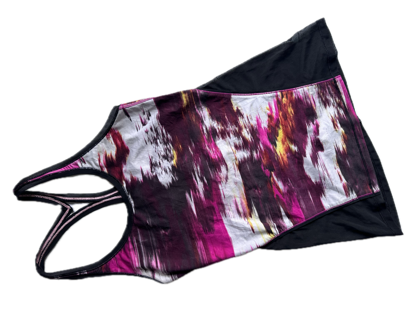 Tank top 6 print rosa con mesh en espalda