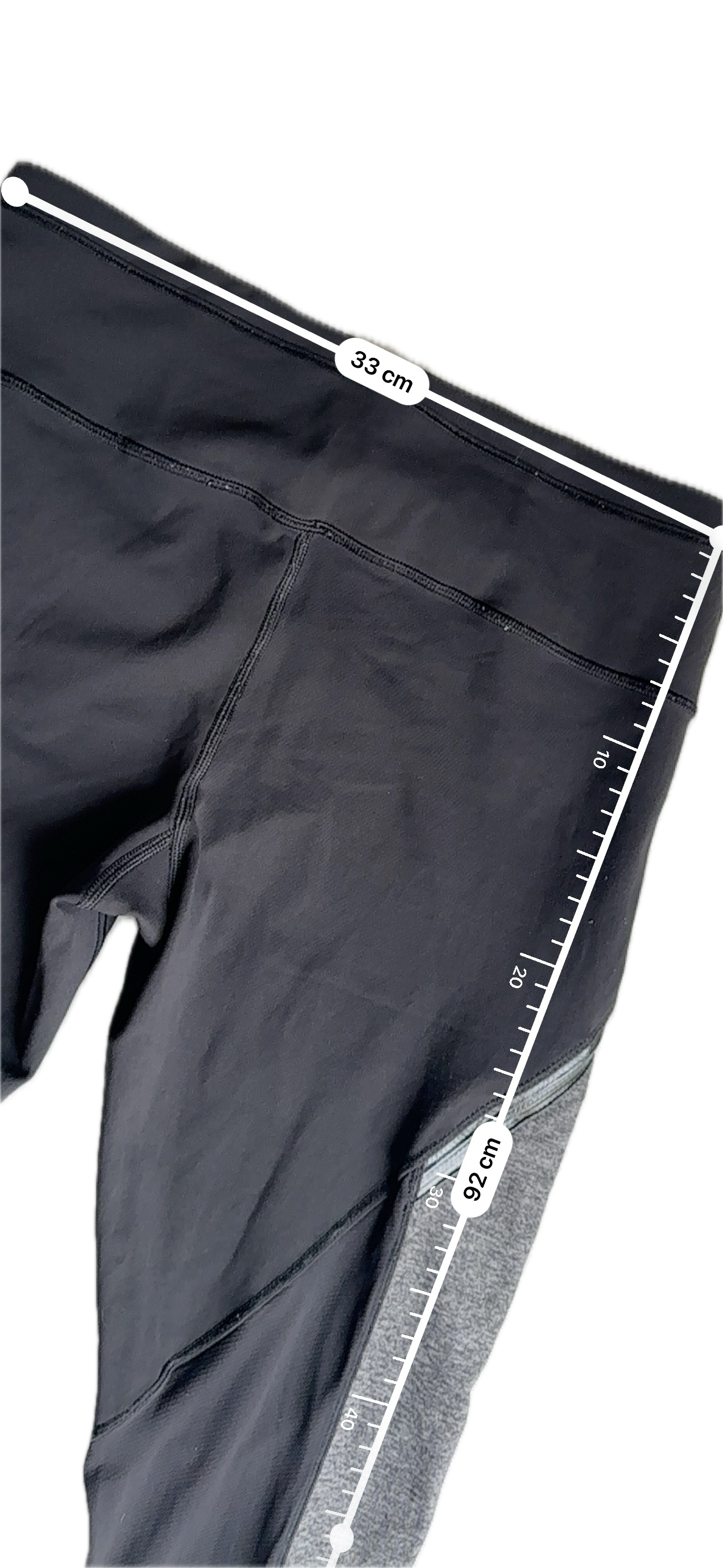 Legging 6 negro laterales gris