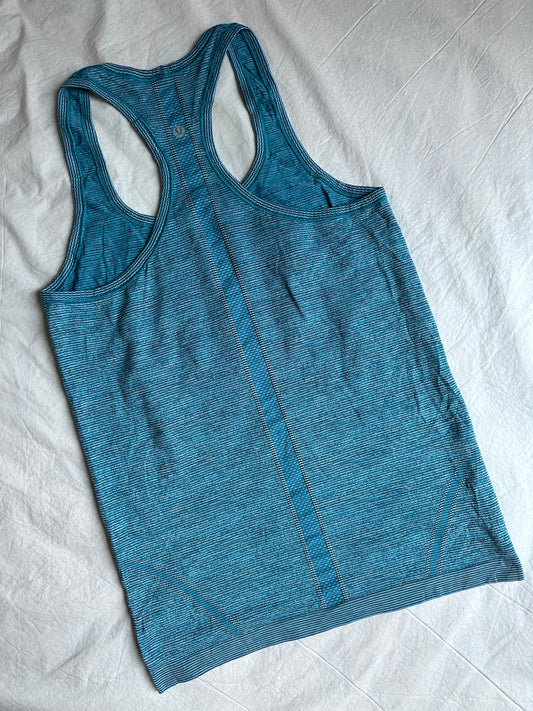 Tank Racerback 8 Lululemon azul jaspeada