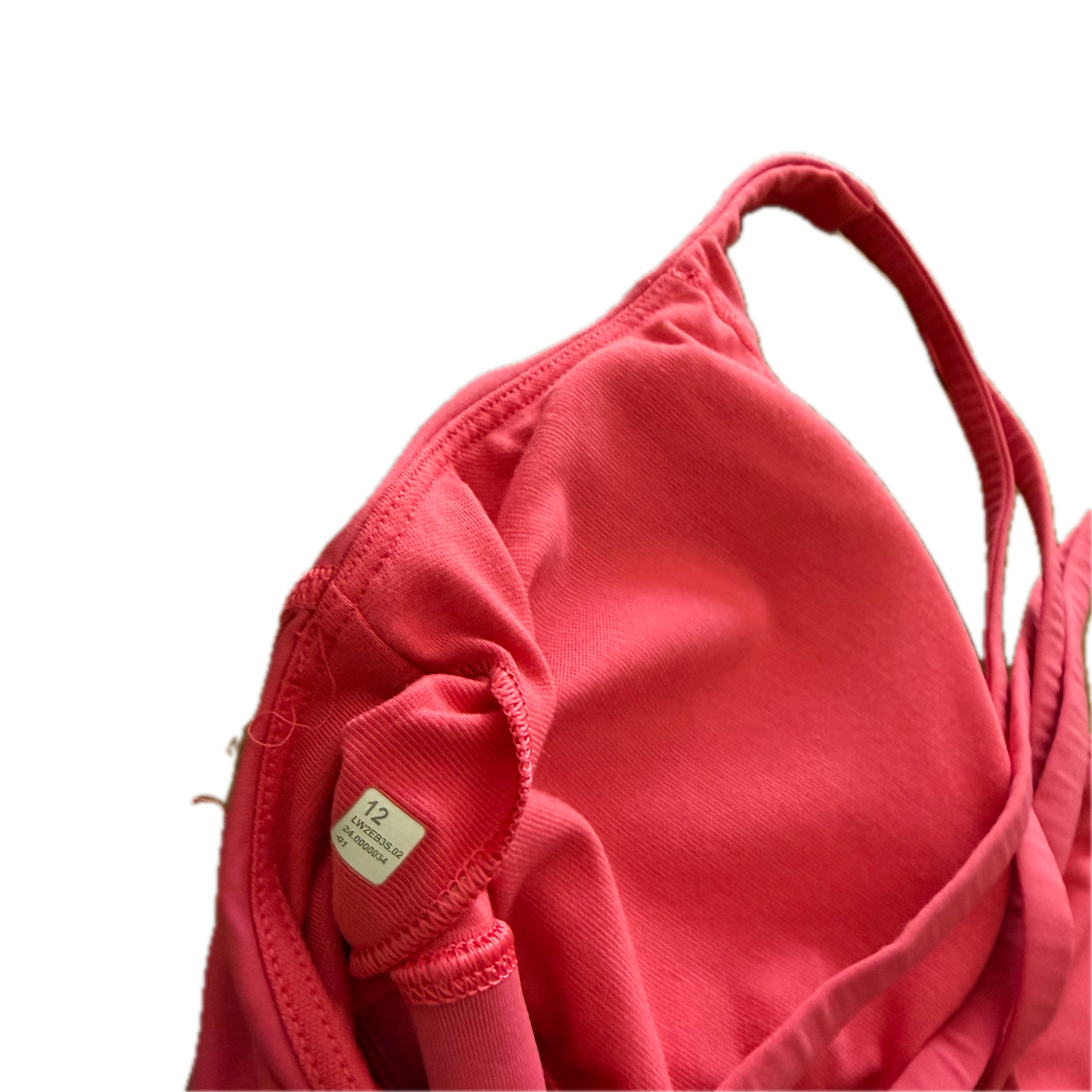 Top talla 12 rosa espalda cruzada