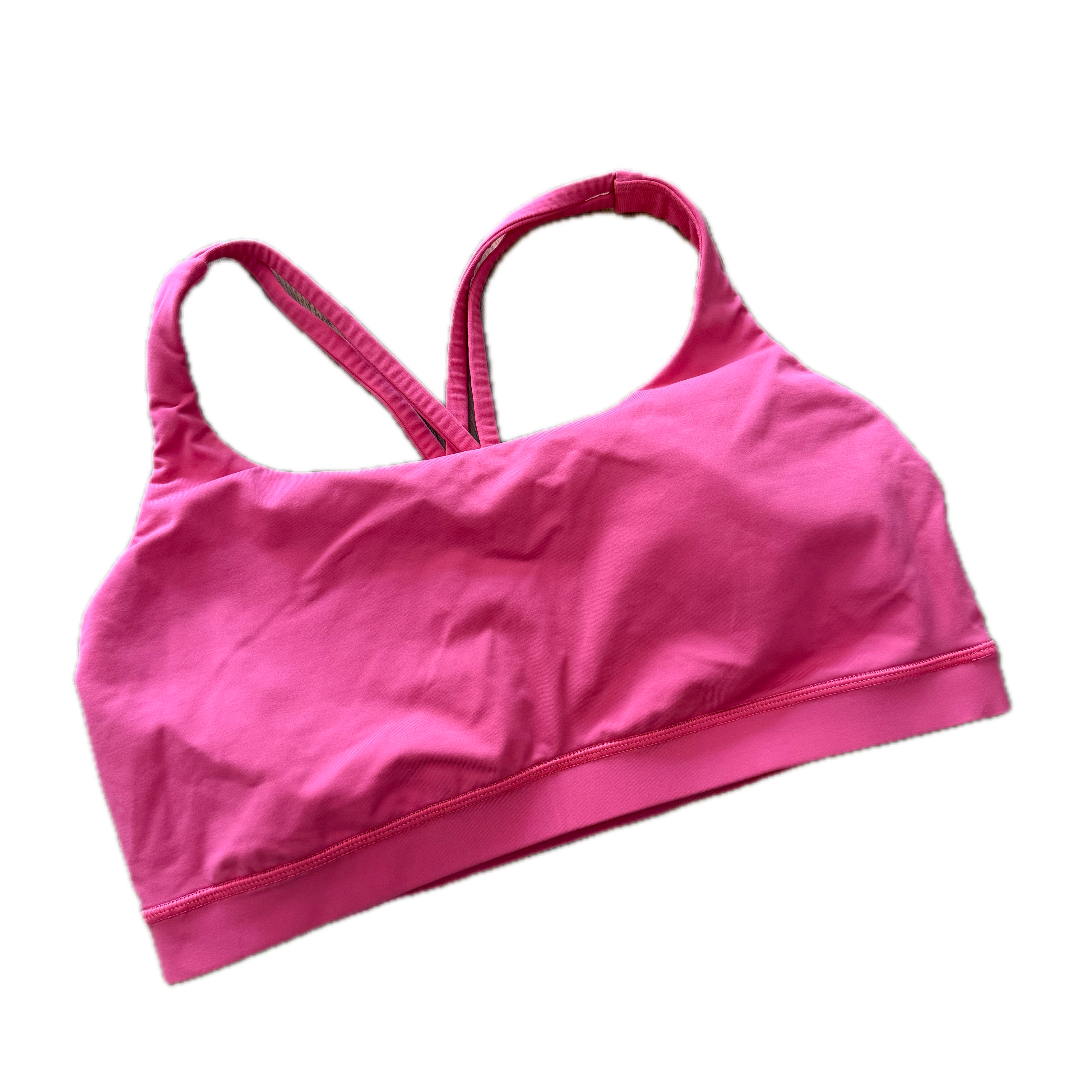 Top talla 12 rosa espalda cruzada