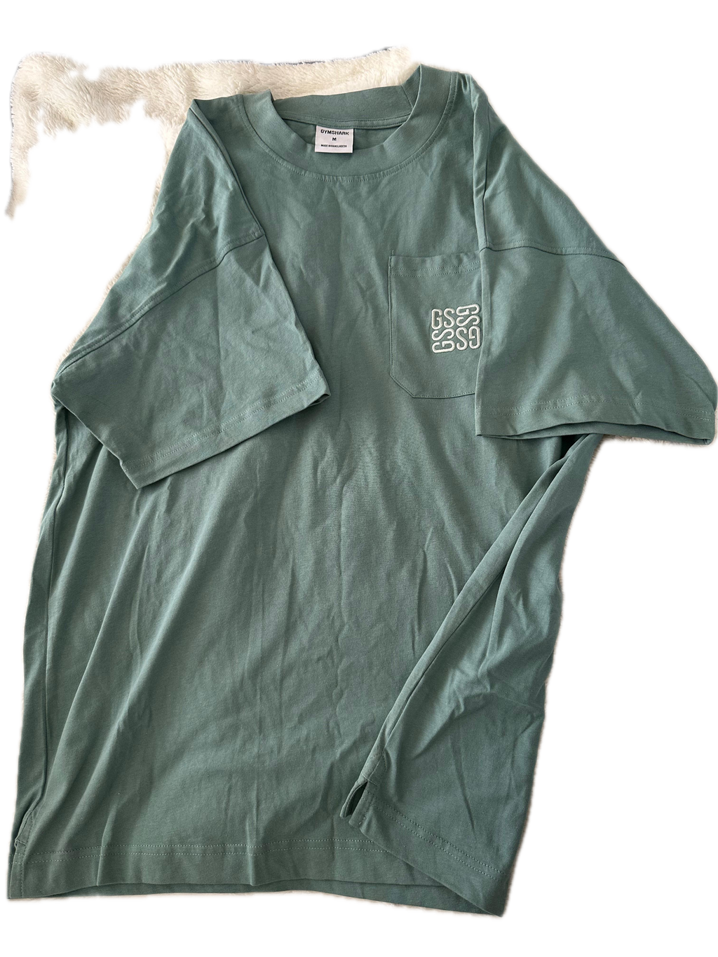 Playera GYMSHARK talla M verde gris