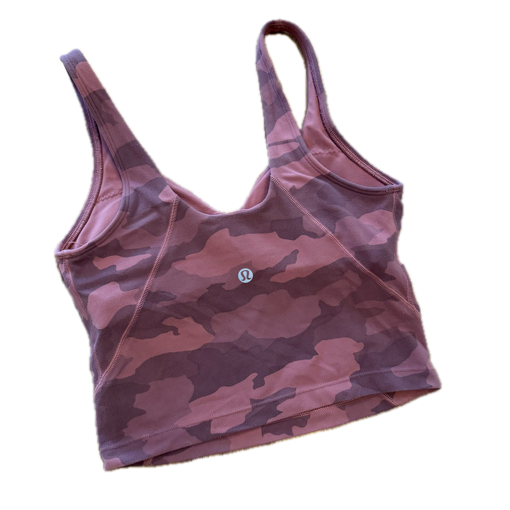 Crop top Lululemon 2XCH camo rosas