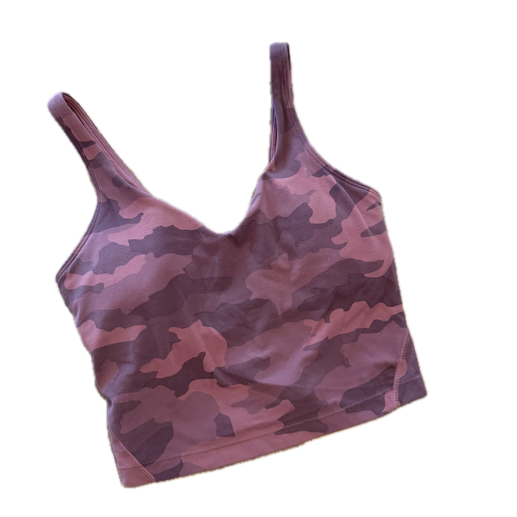 Crop top Lululemon 2XCH camo rosas