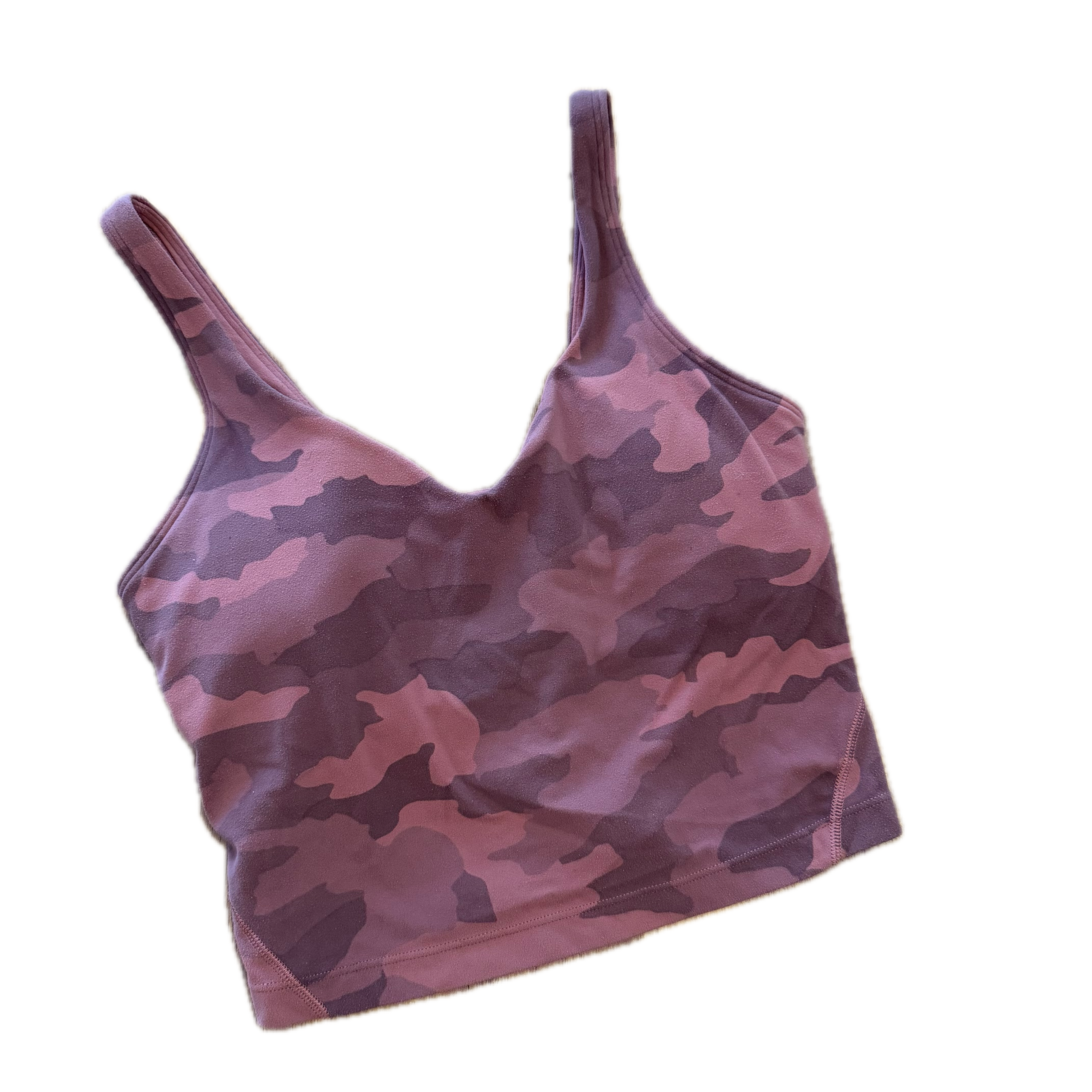 Crop top Lululemon 2XCH camo rosas