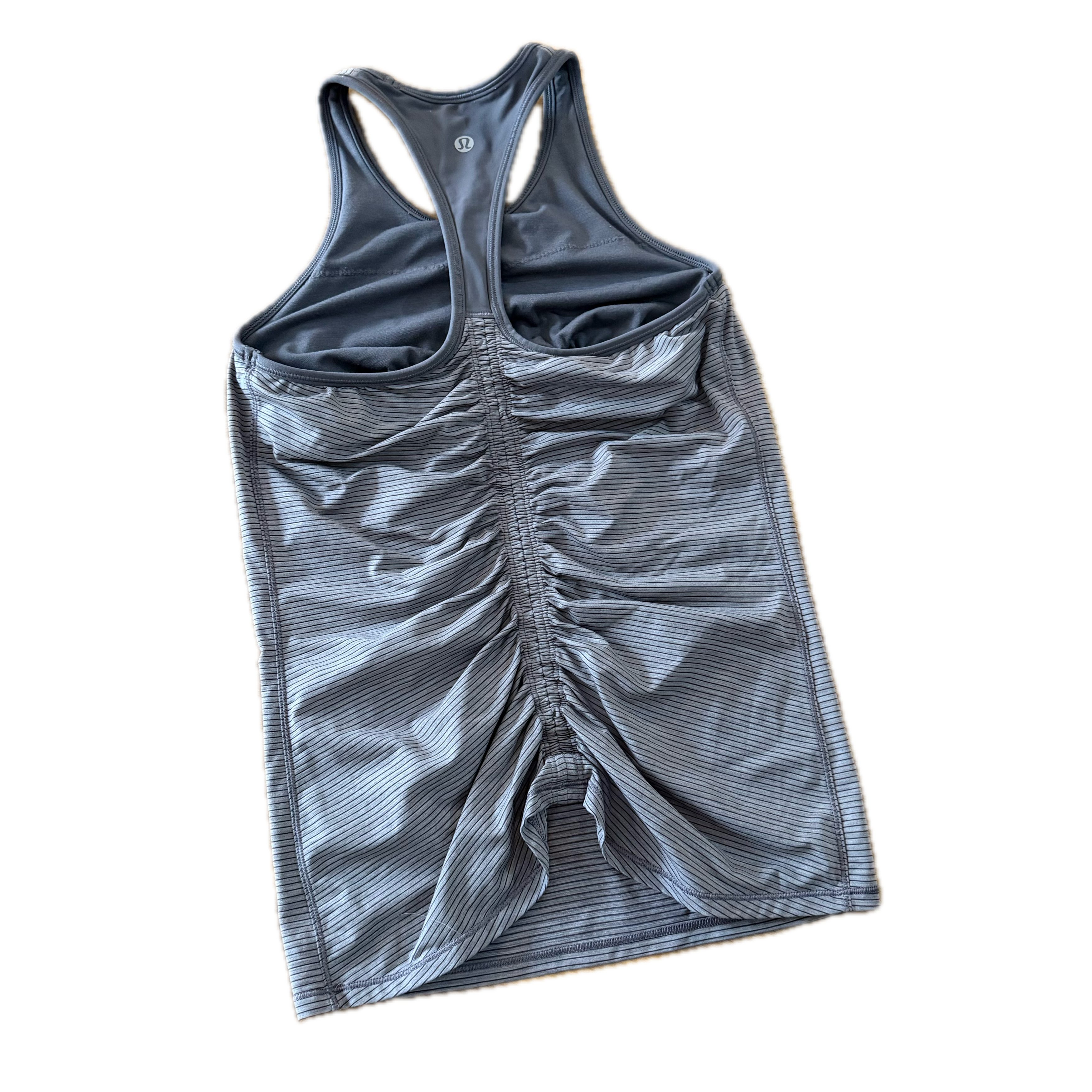 Tank talla 2 gris con fruncido en espalda