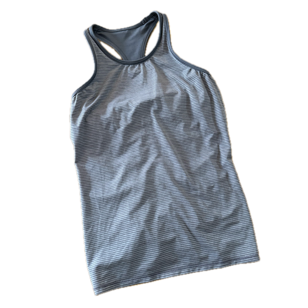 Tank talla 2 gris con fruncido en espalda