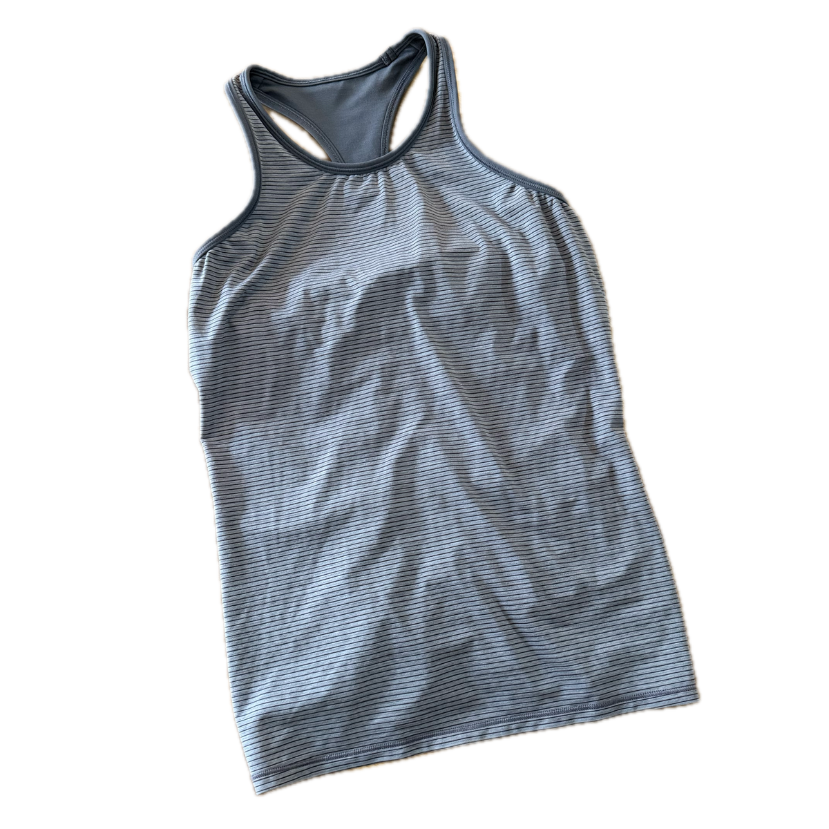 Tank talla 2 gris con fruncido en espalda