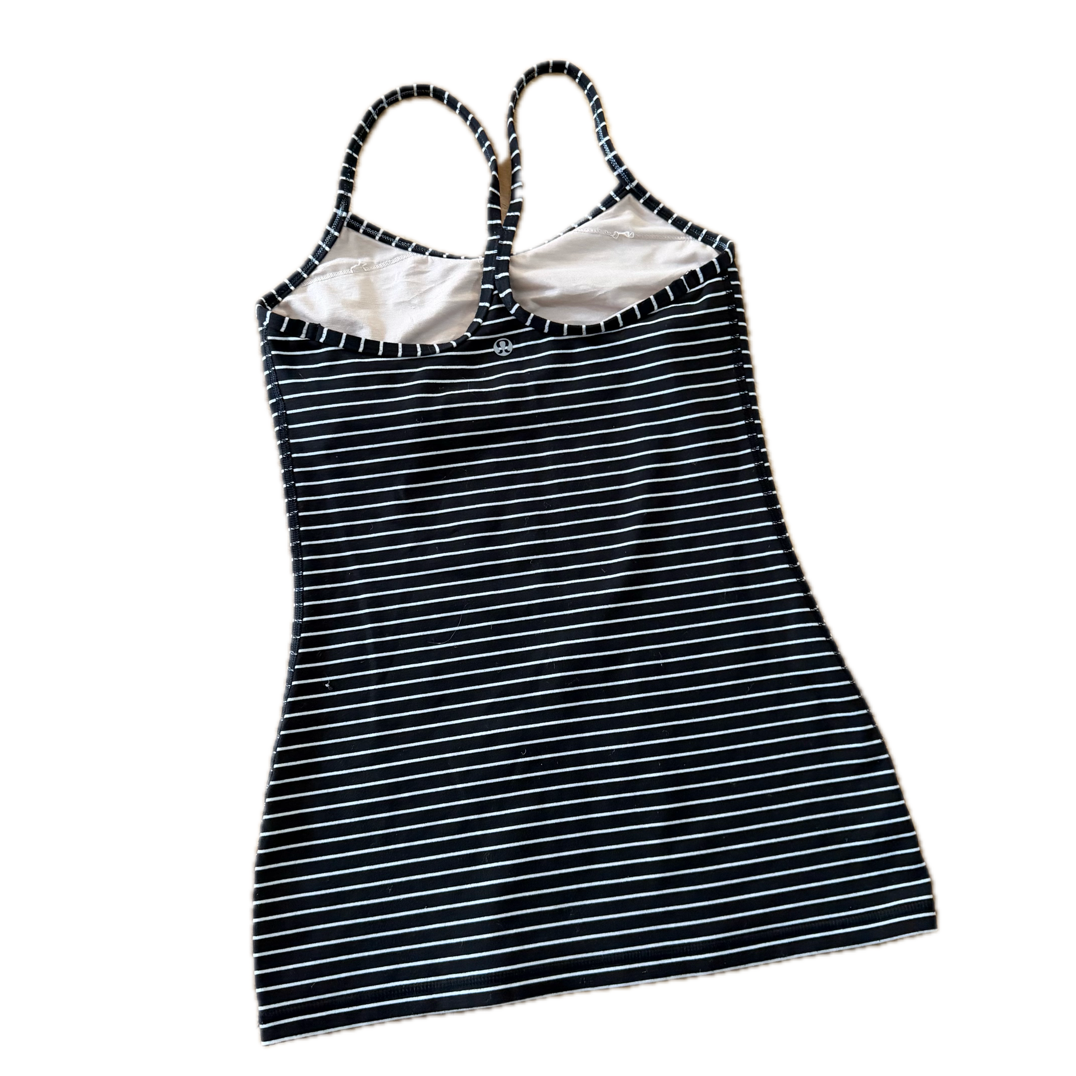 Tank top talla 4 de rayas negro y blanco