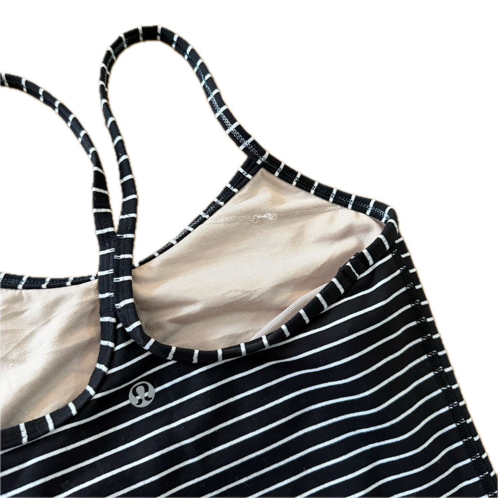 Tank top talla 4 de rayas negro y blanco