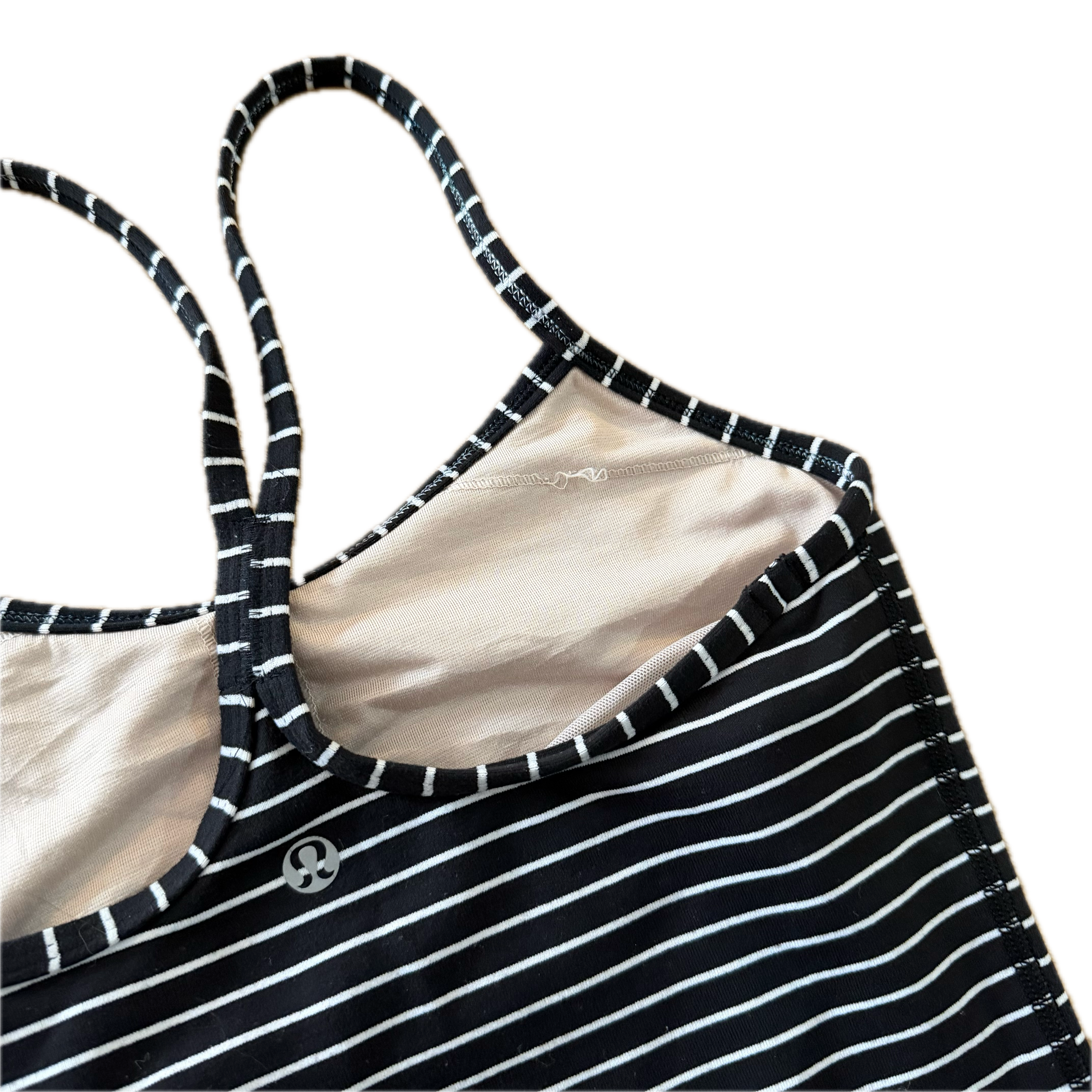 Tank top talla 4 de rayas negro y blanco