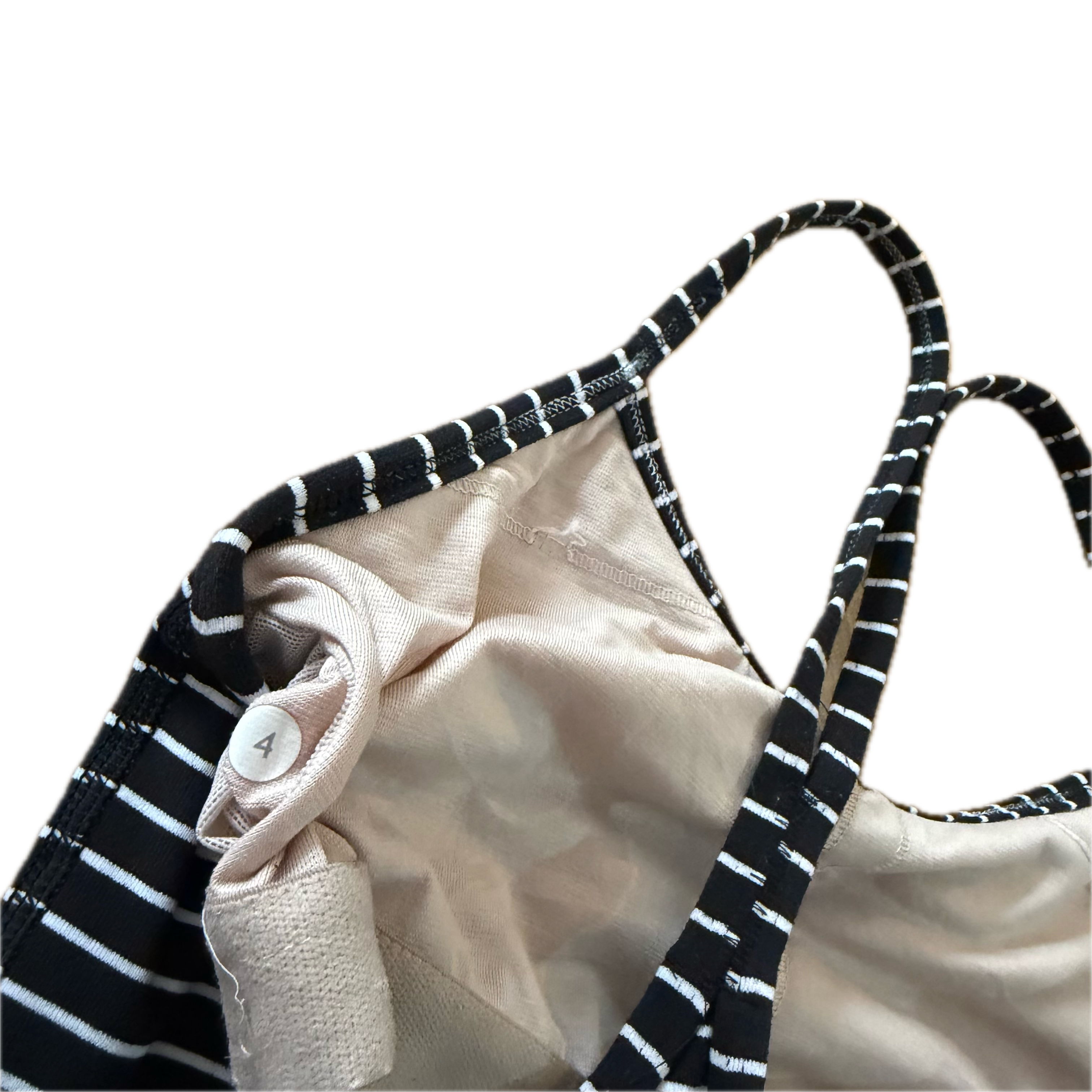Tank top talla 4 de rayas negro y blanco