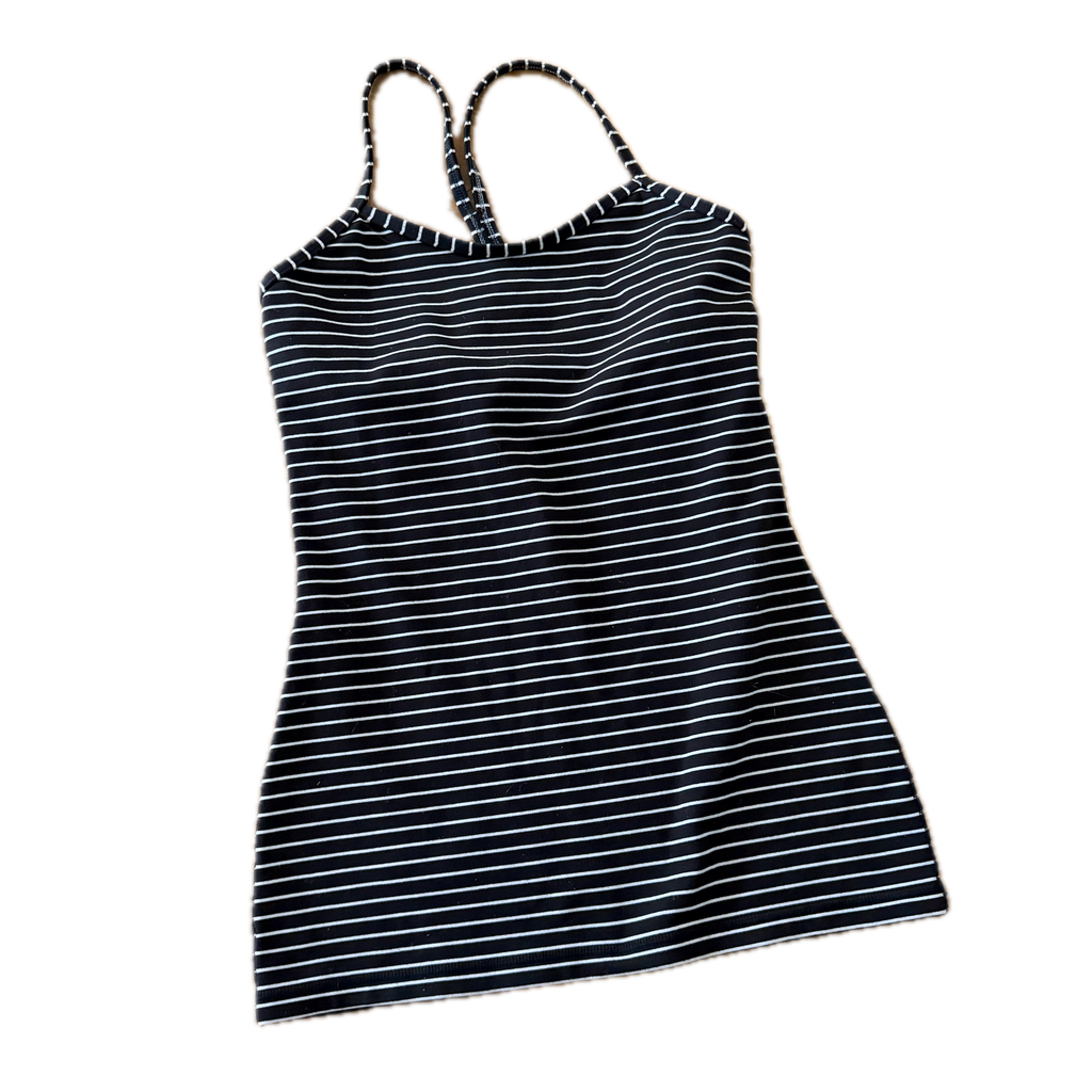 Tank top talla 4 de rayas negro y blanco