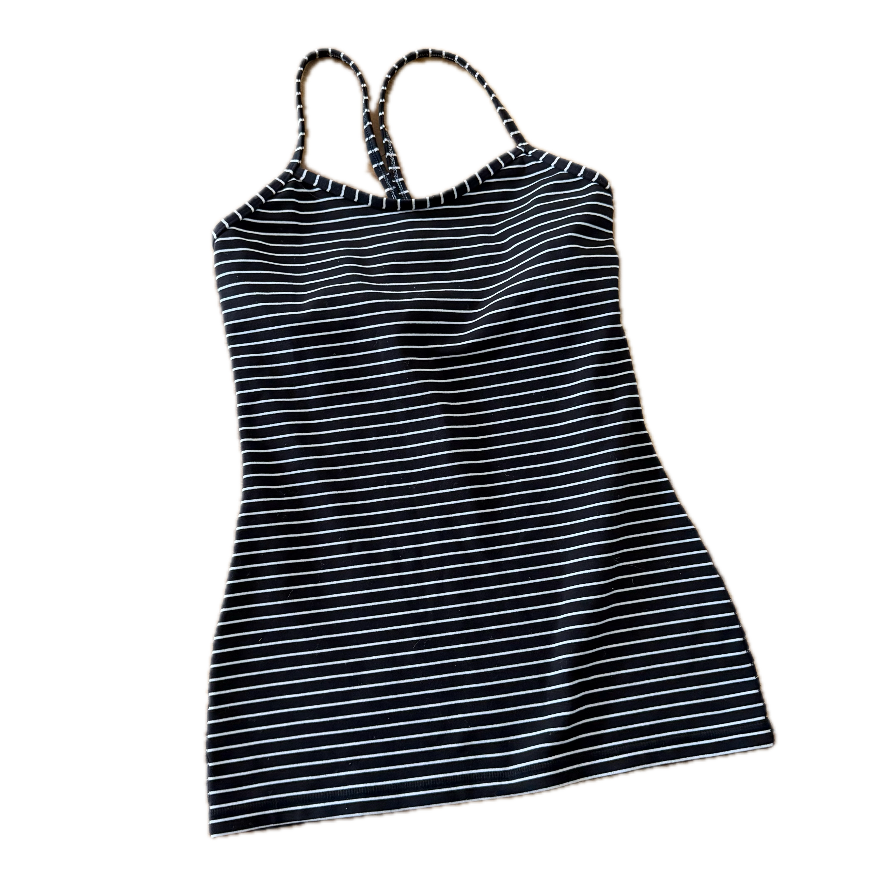 Tank top talla 4 de rayas negro y blanco