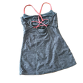 Tank top talla 4 gris con tirantes coral