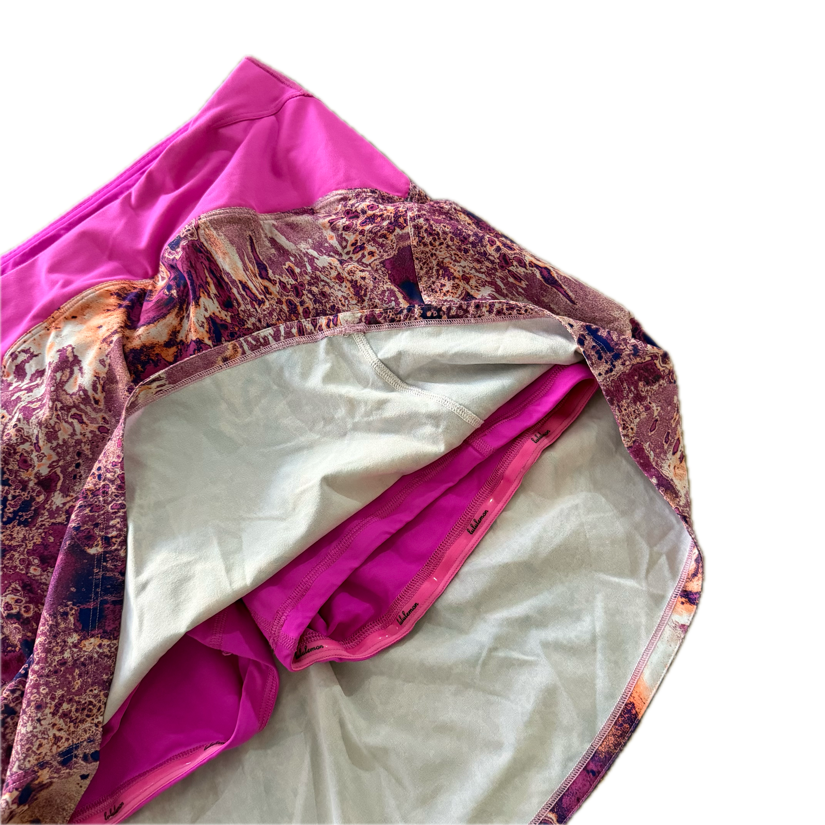 Falda Lululemon talla L print rosas