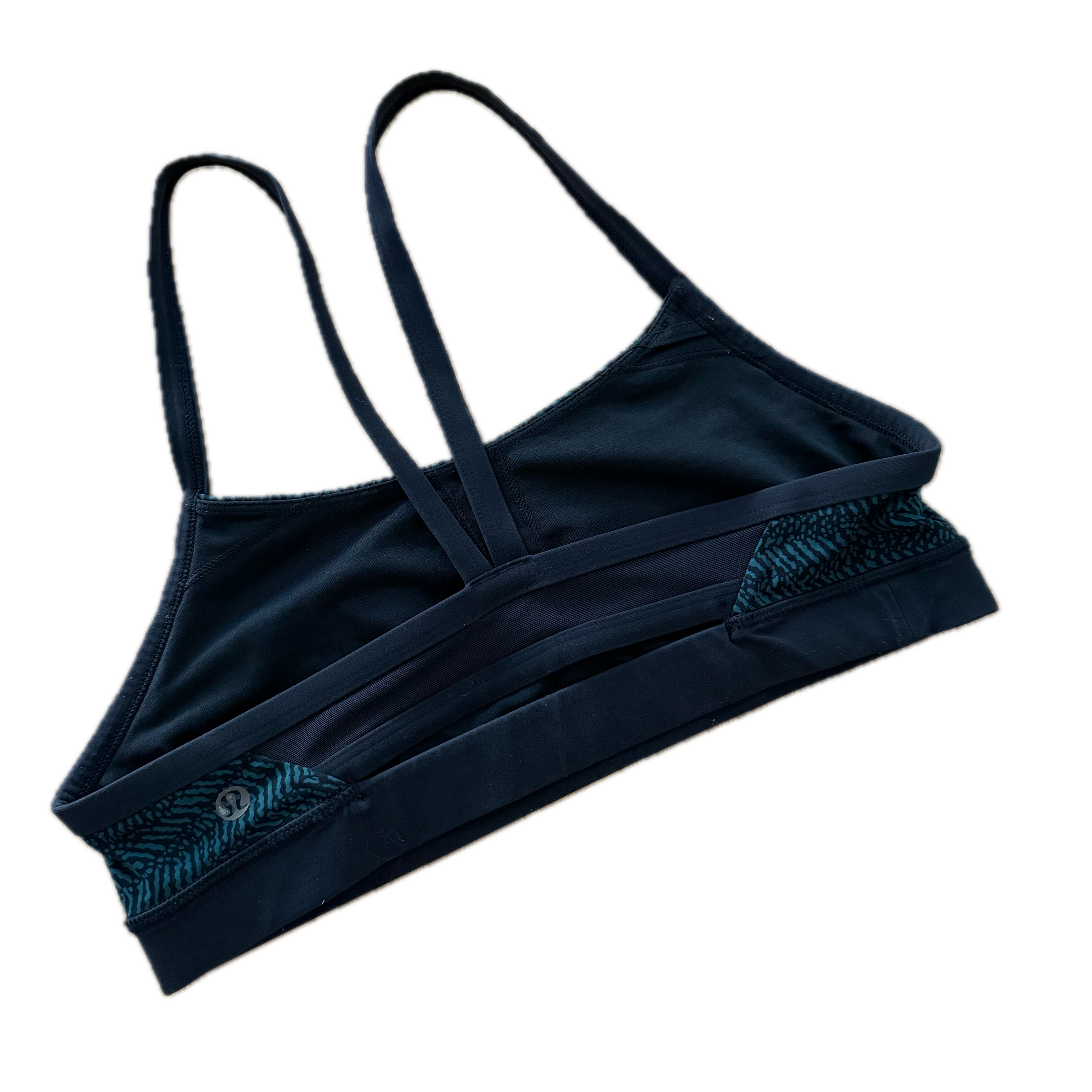 Top Lululemon talla L print verde/negro