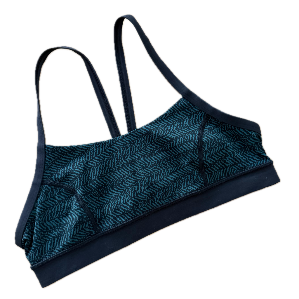 Top Lululemon talla L print verde/negro