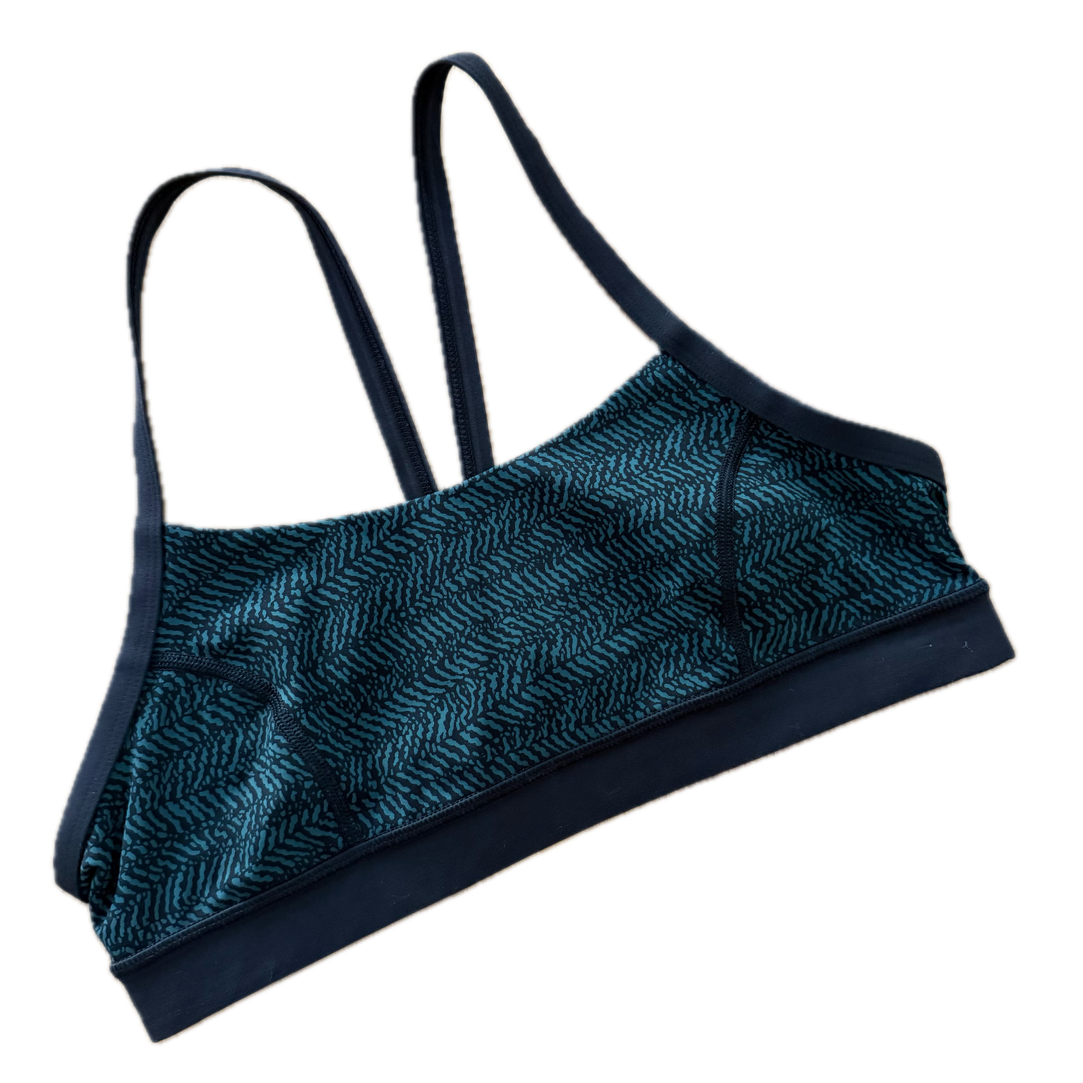 Top Lululemon talla L print verde/negro