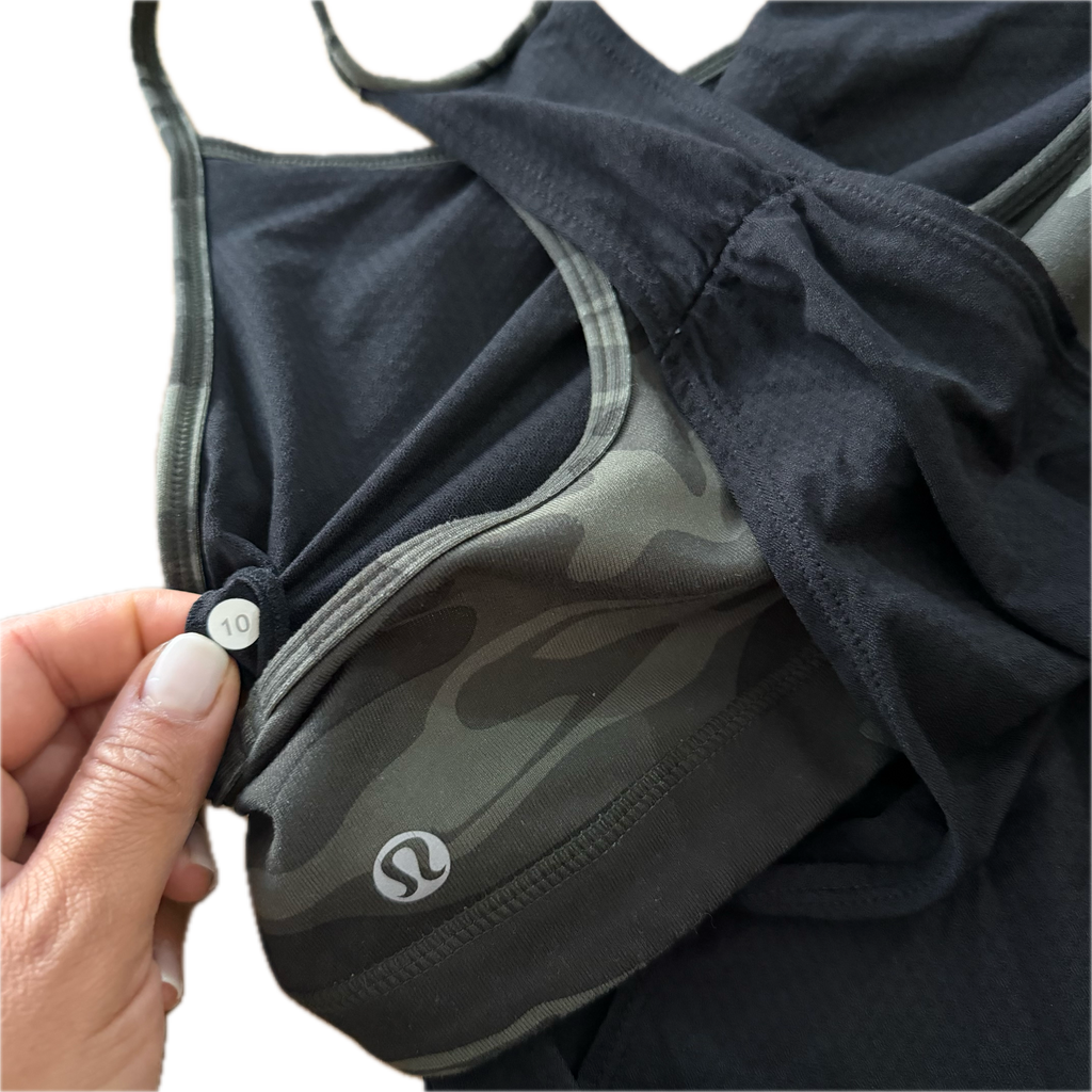 Tank talla 12 negro con top verde