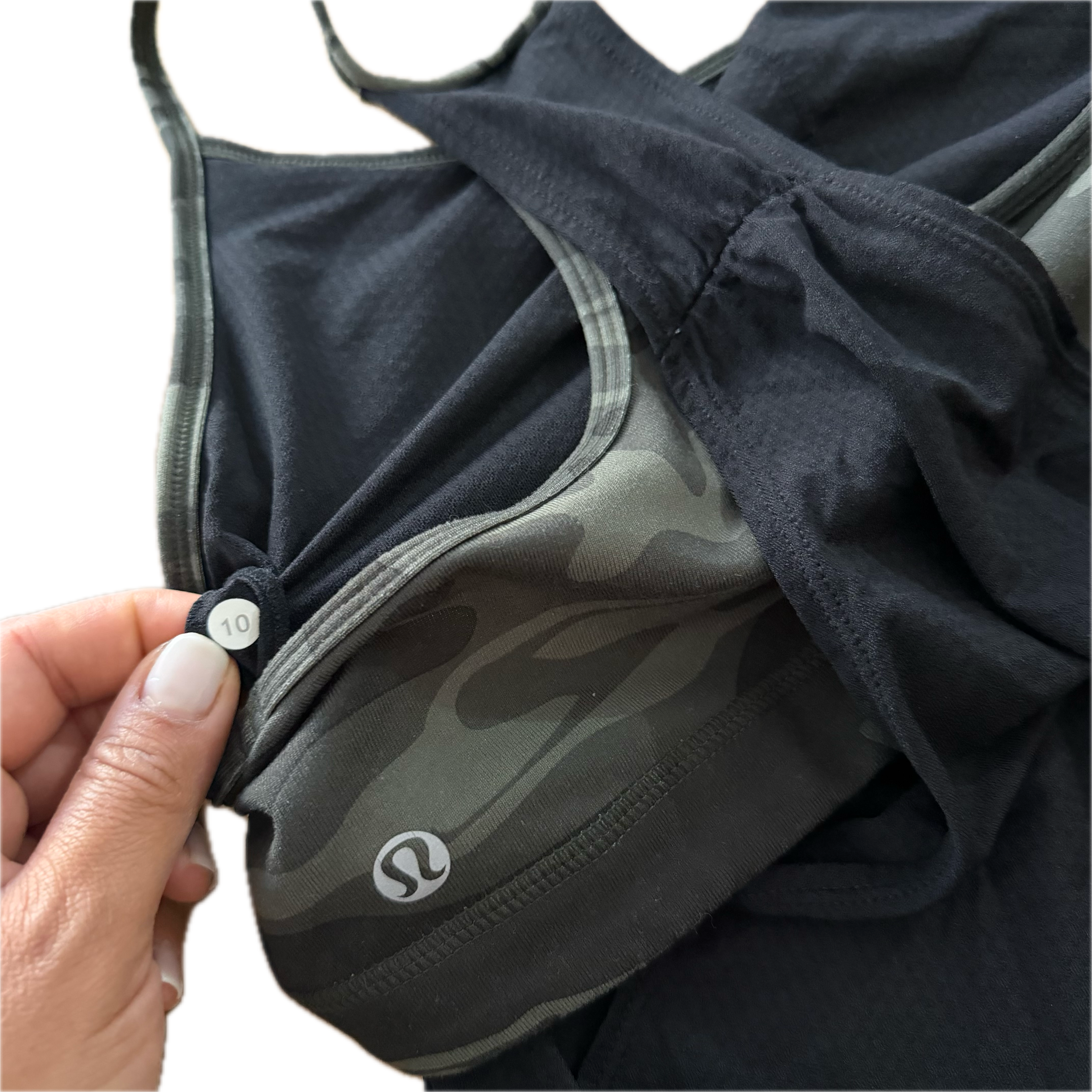 Tank top Lululemon talla XL negra top verde