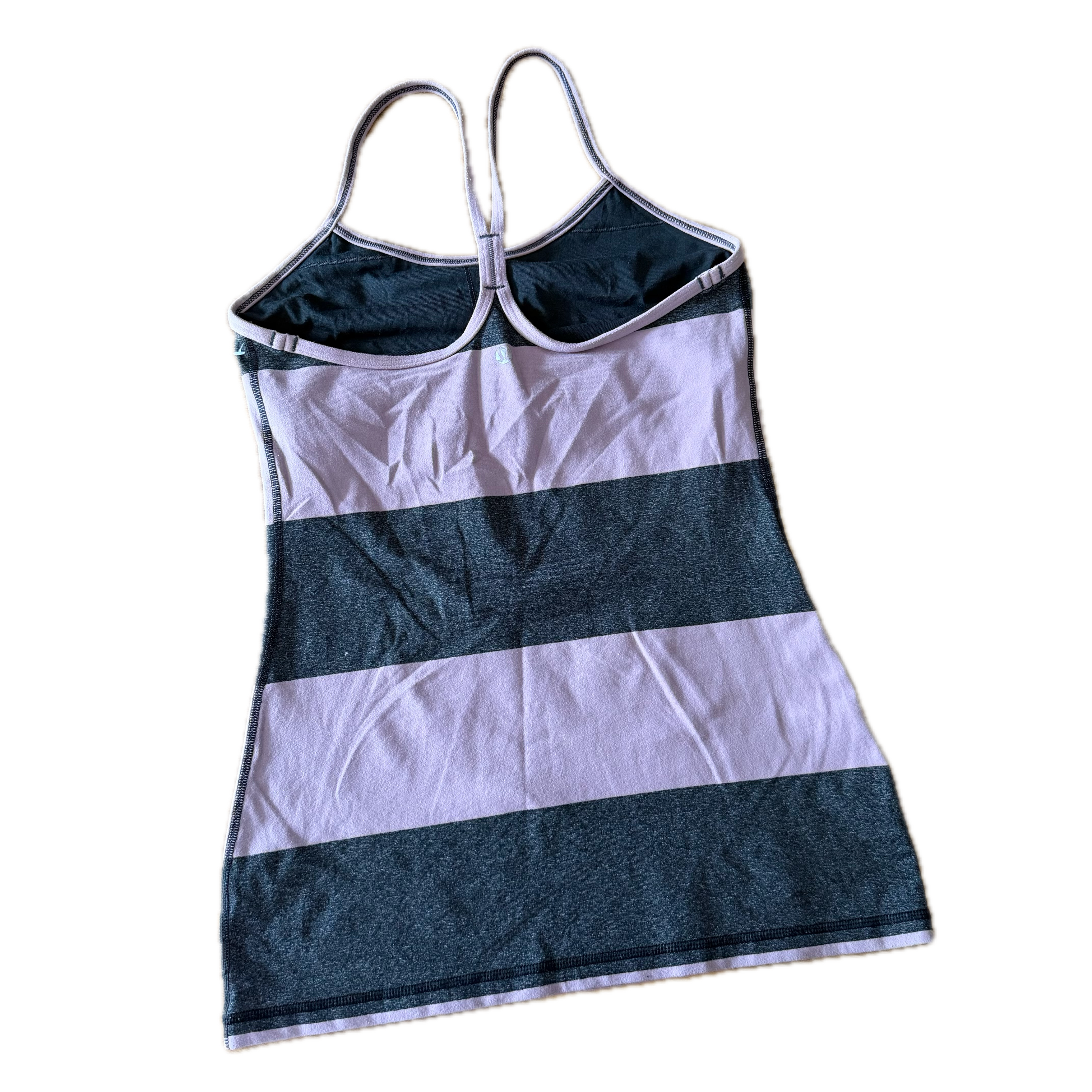 Tank top talla 6 rayas rosas y gris