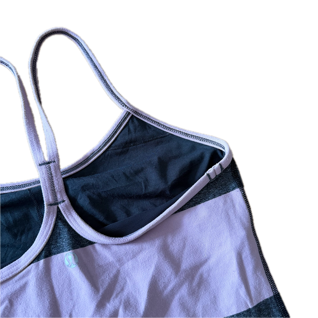 Tank top talla 6 rayas rosas y gris