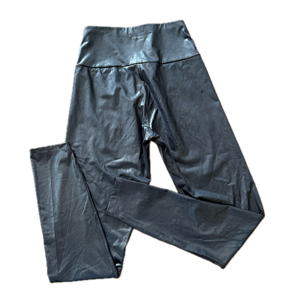 Legging talla XS gris metálico
