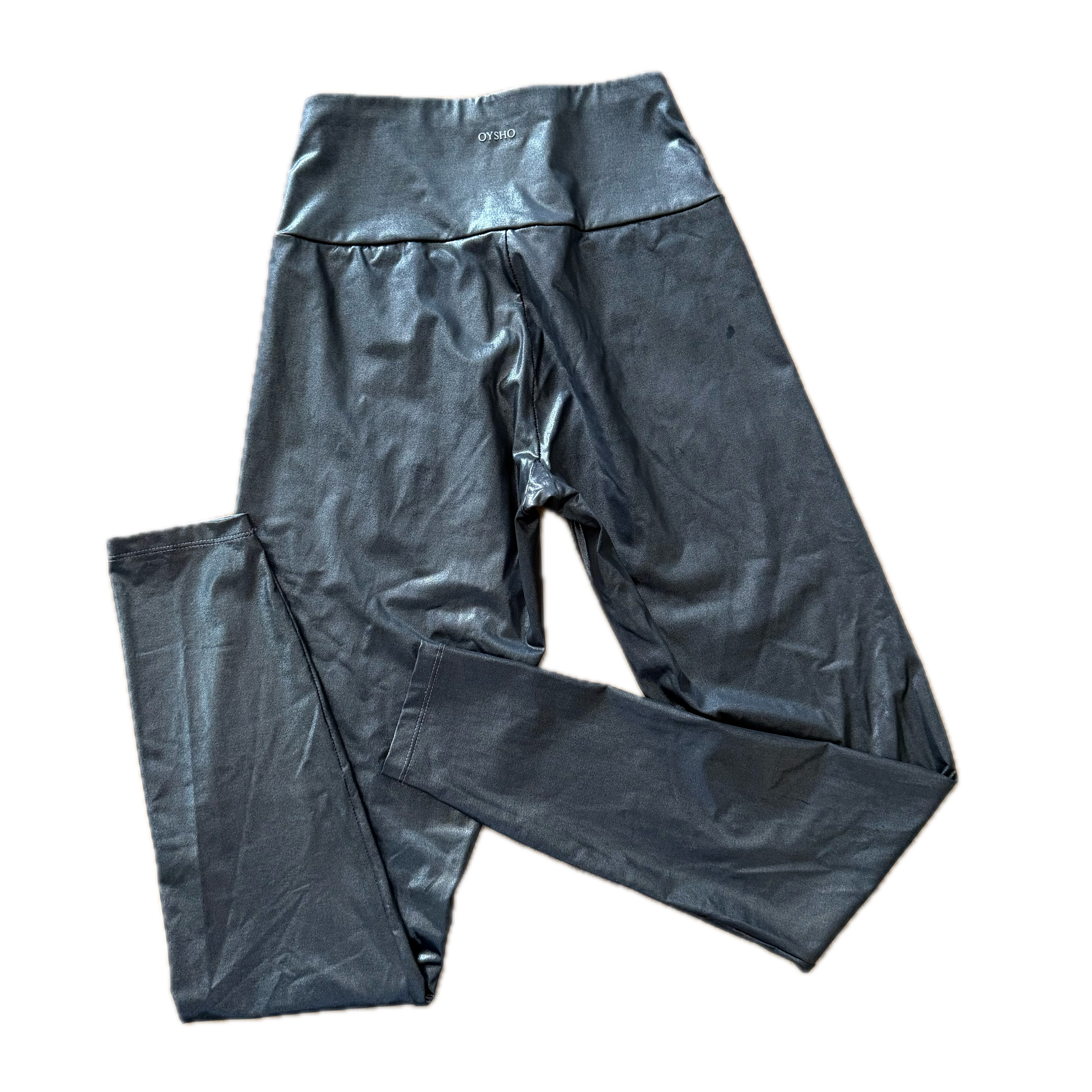 Legging talla XS gris metálico
