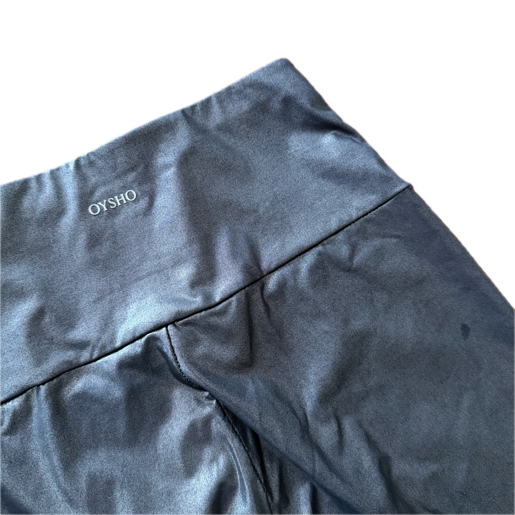 Legging talla XS gris metálico