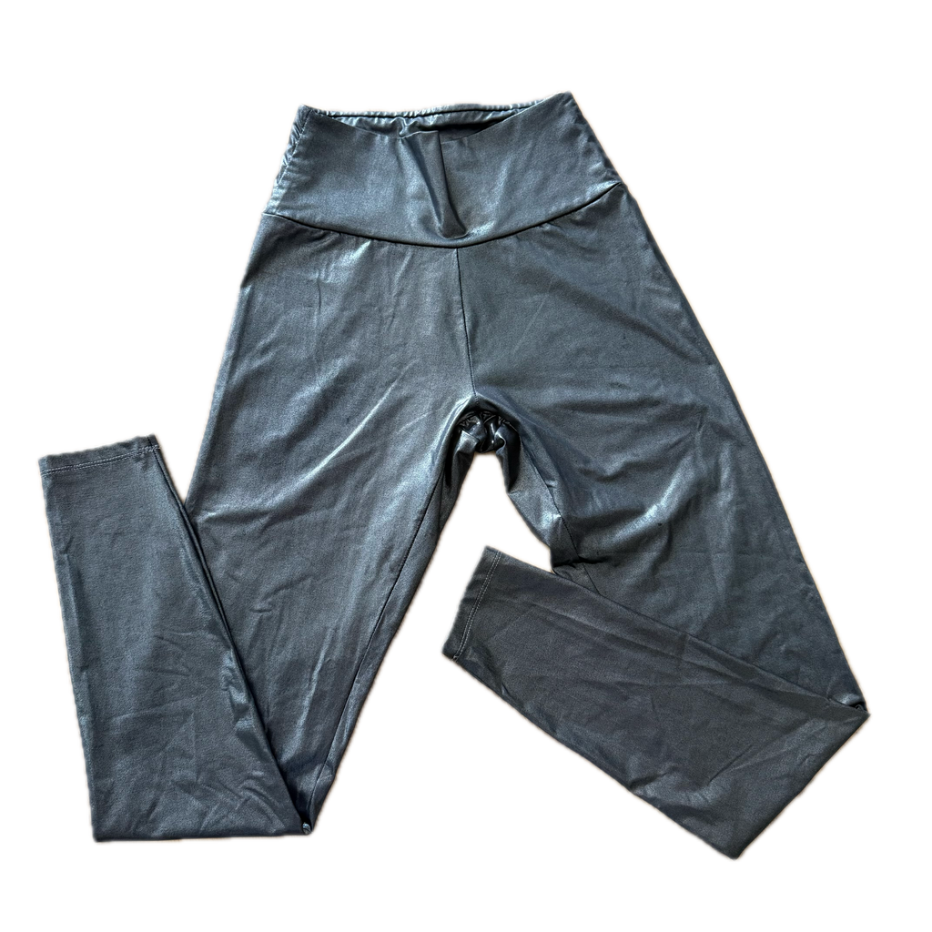 Legging talla XS gris metálico