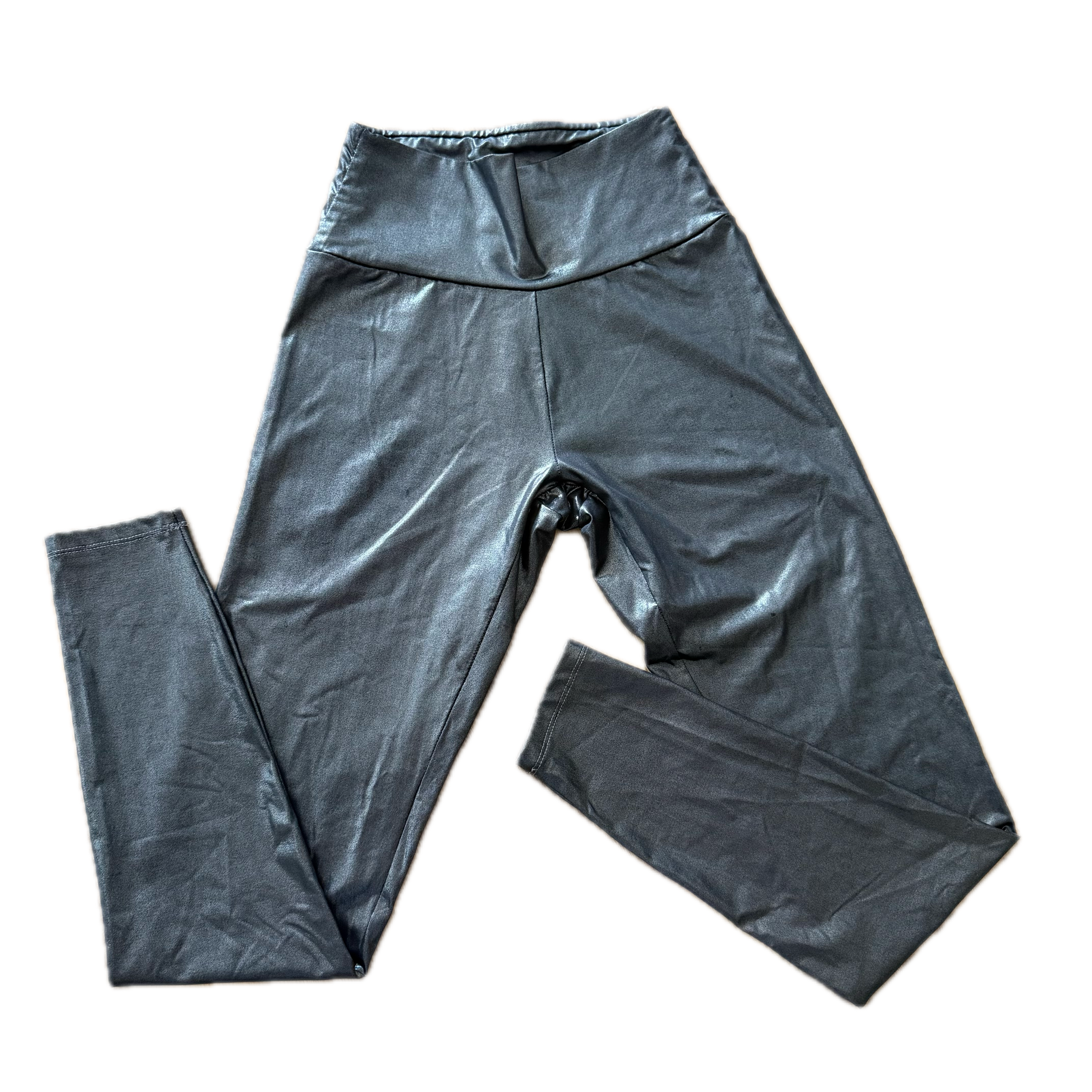 Legging talla XS gris metálico