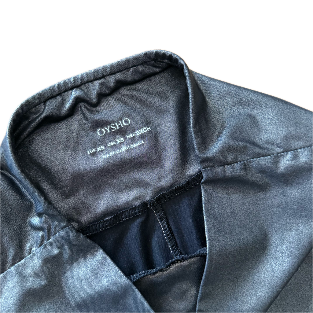 Legging talla XS gris metálico