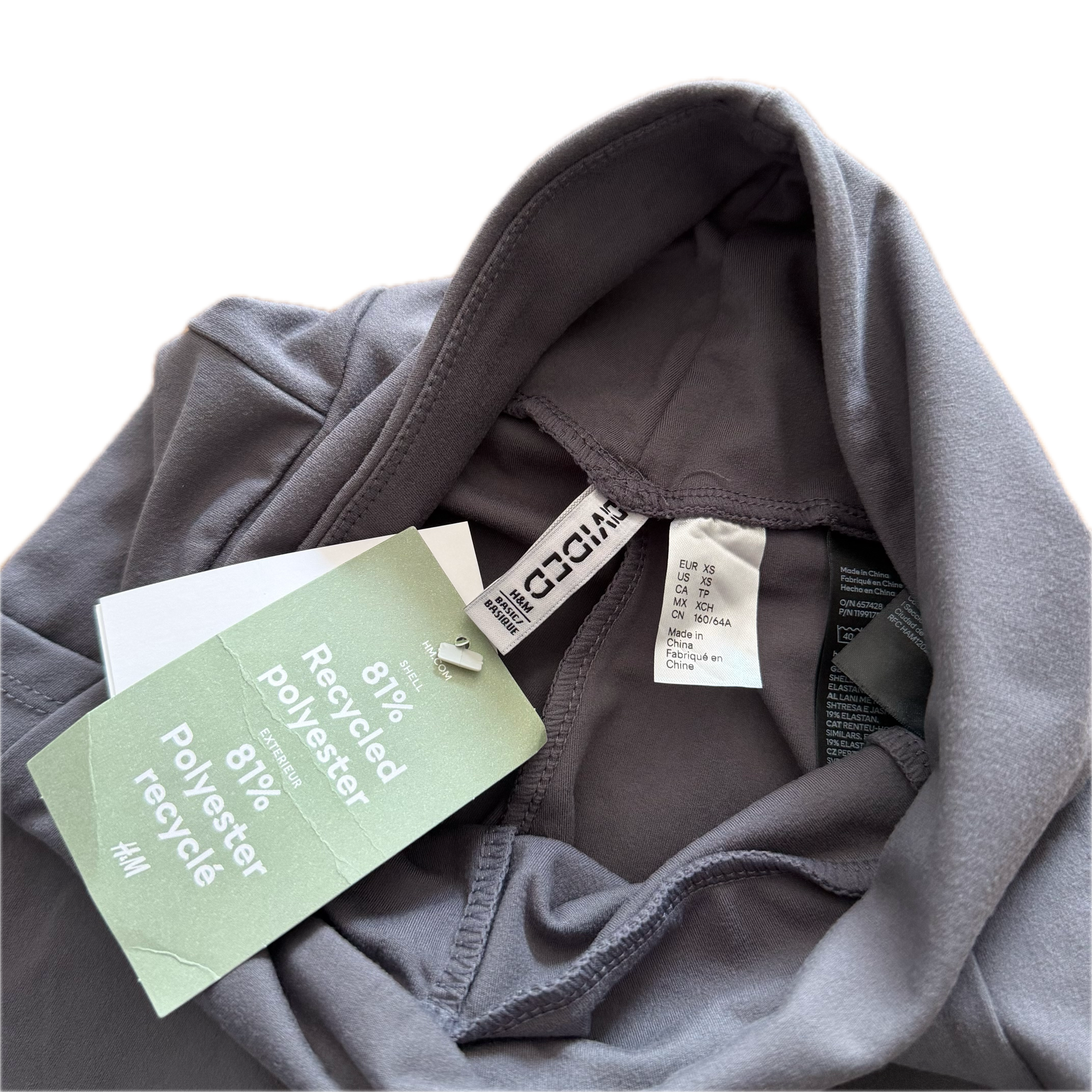 Biker talla XS gris con bolsas laterales