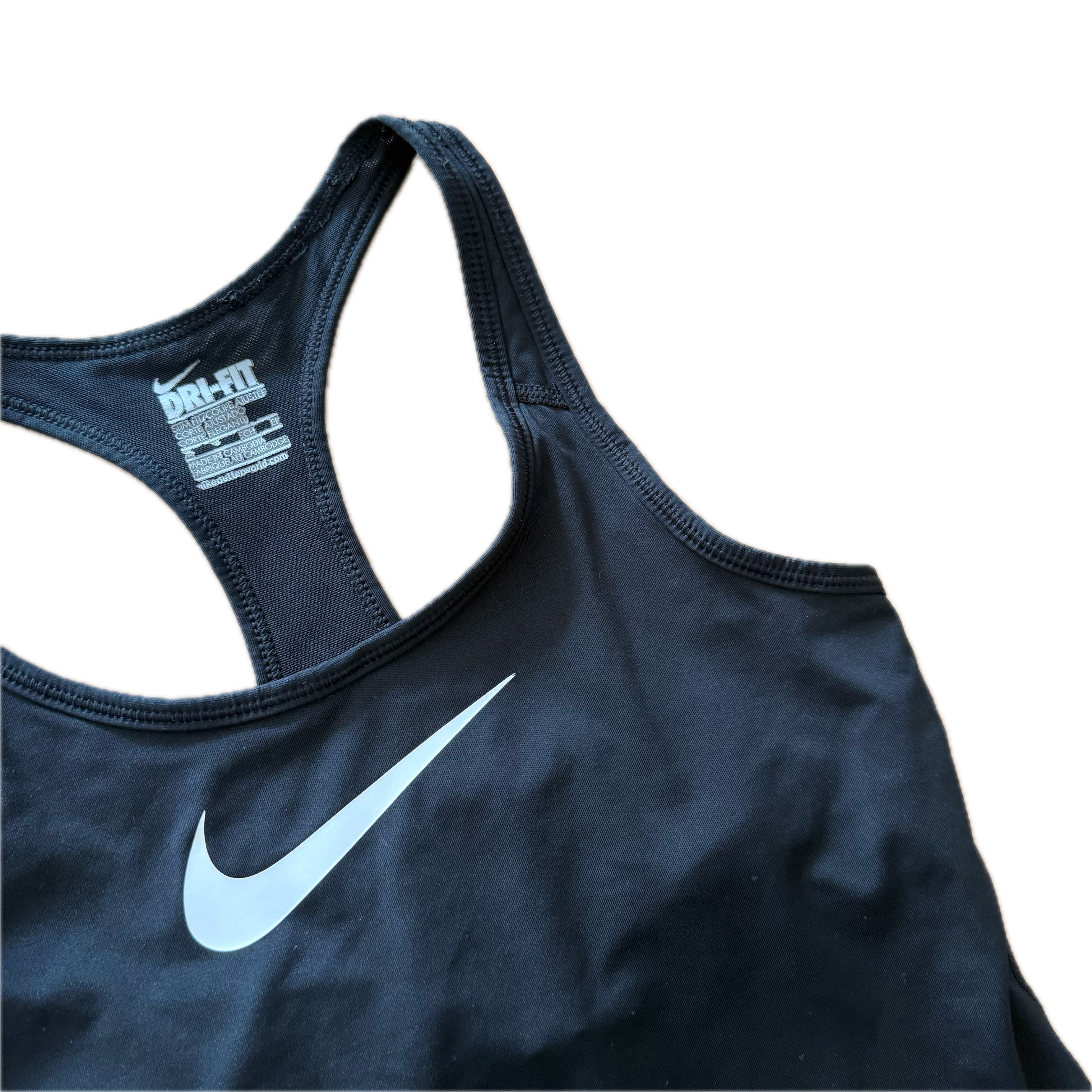 Tank talla XS negra con soporte