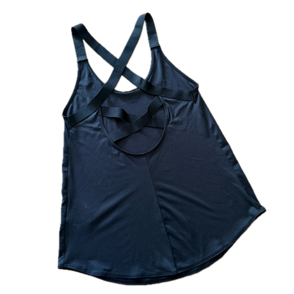 Tank holgada talla S negra tirantes cruzados