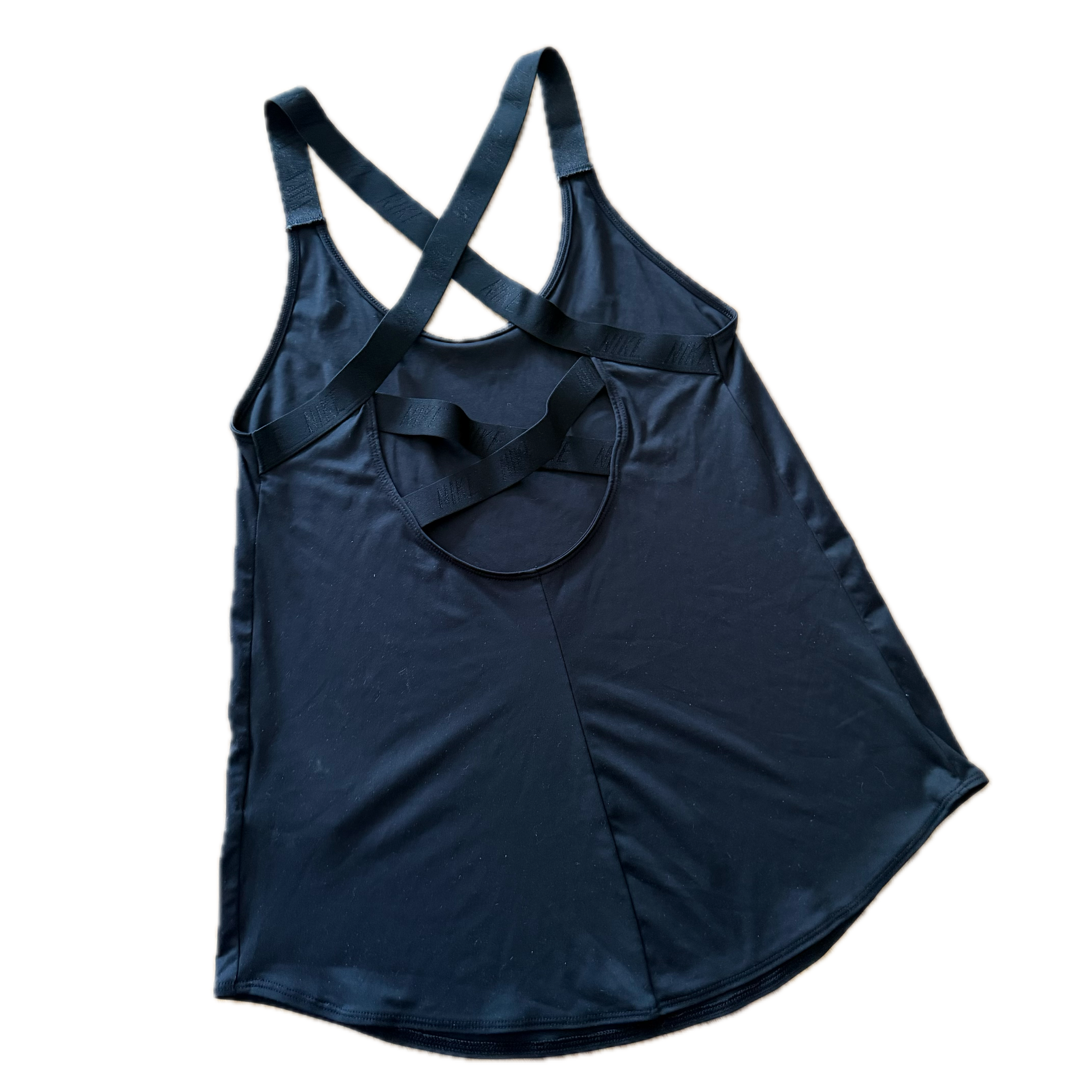 Tank holgada talla S negra tirantes cruzados
