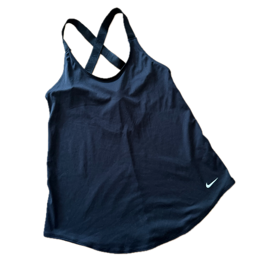 Tank holgada talla S negra tirantes cruzados