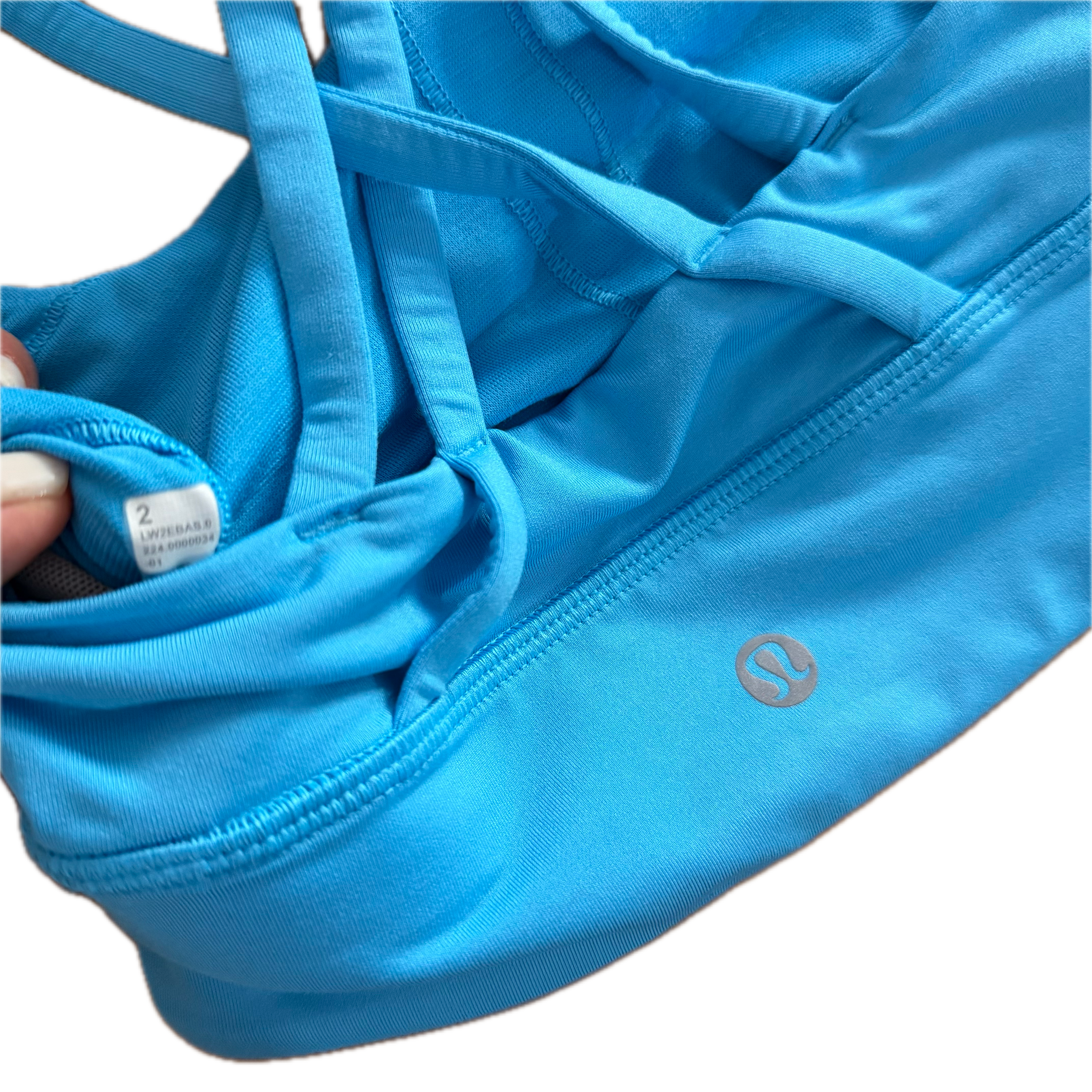 Top Lululemon talla 2XS azul