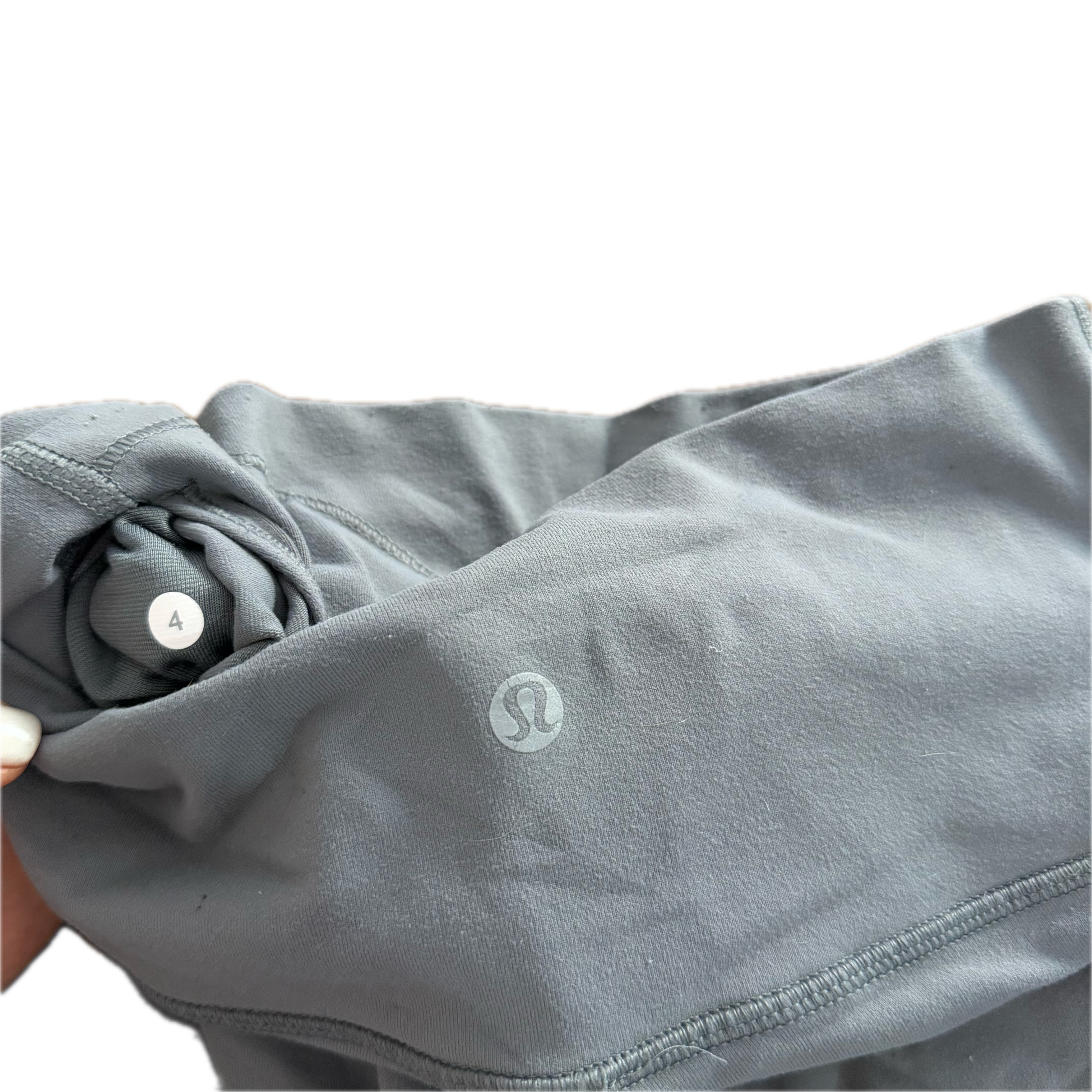 Legging Lululemon talla 4 gris claro tela Nulu™