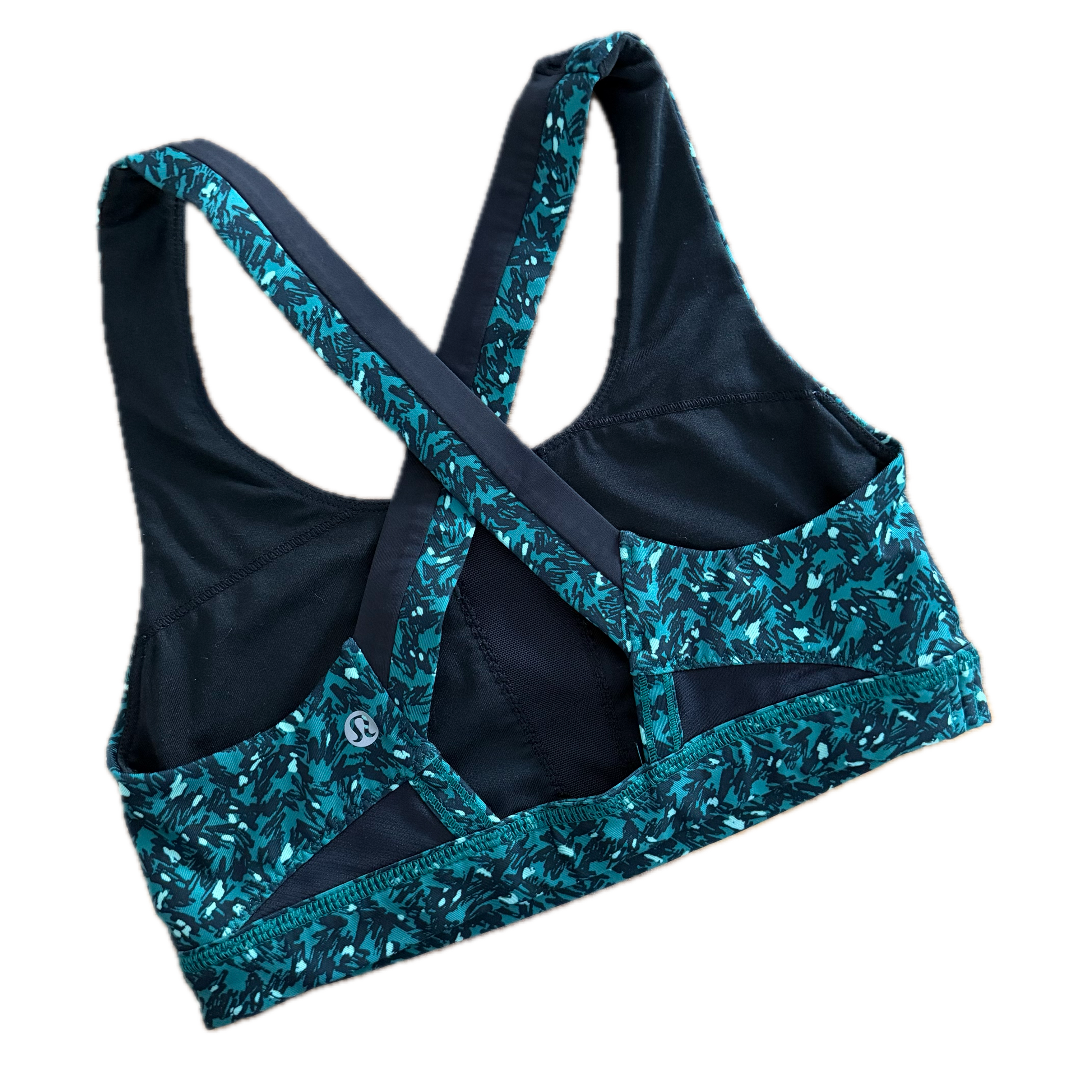 Top Lululemon talla 4 color print azules tela Luxtreme™